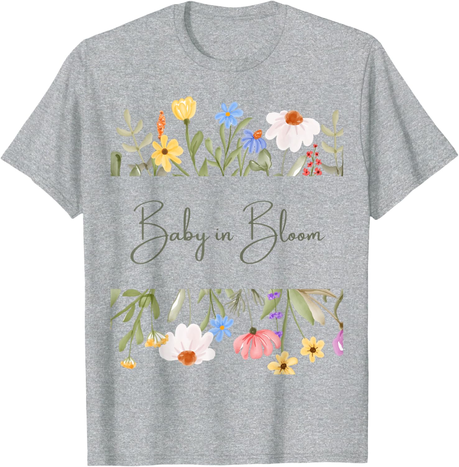Baby in Bloom Baby Shower T-Shirt Perfect for Celebration and Gifts - 4