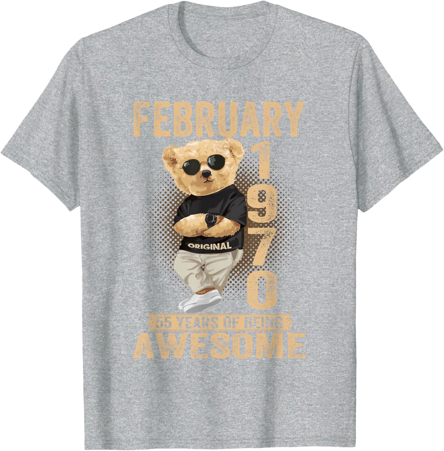Awesome Teddy Bear T-Shirt for February 55th Birthday Celebrations - 6