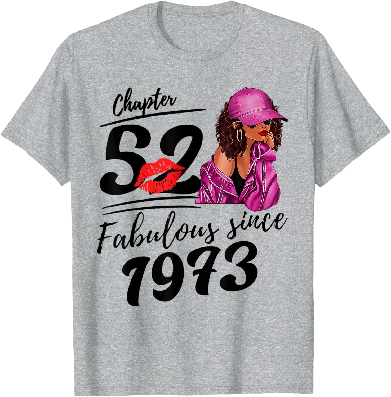 Fabulous Since 1973 Black Women 52nd Birthday T-Shirt for Celebrations - 5