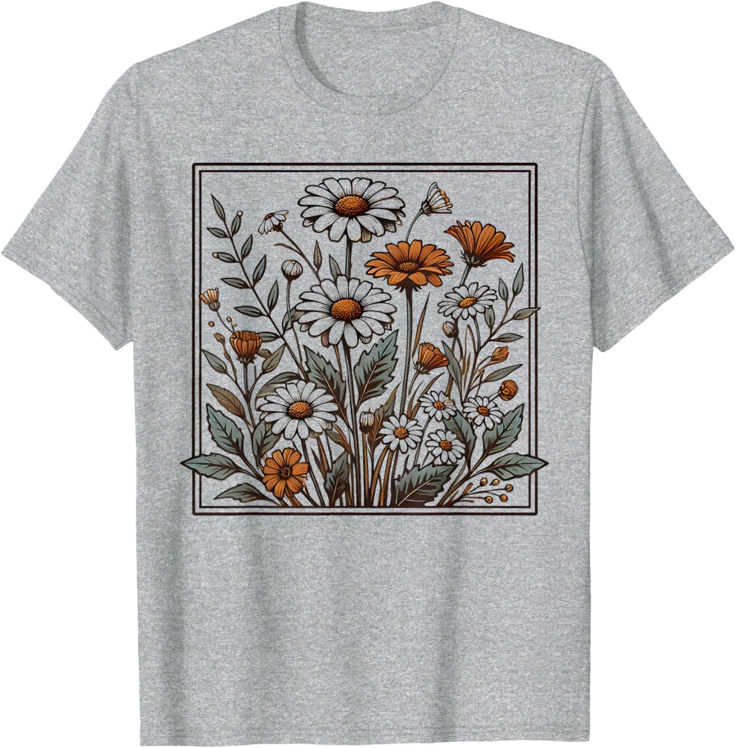 Womens Floral Wildflower T-Shirt Perfect for Casual Outings and Spring Styles - 7