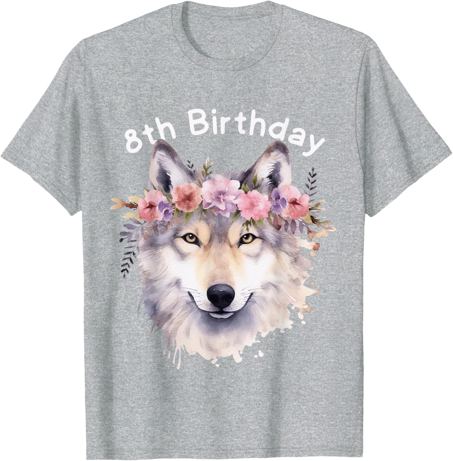 Adorable 8th Wolf Birthday T-Shirt for Girls - Perfect Wolf Pack Party Wear - 27