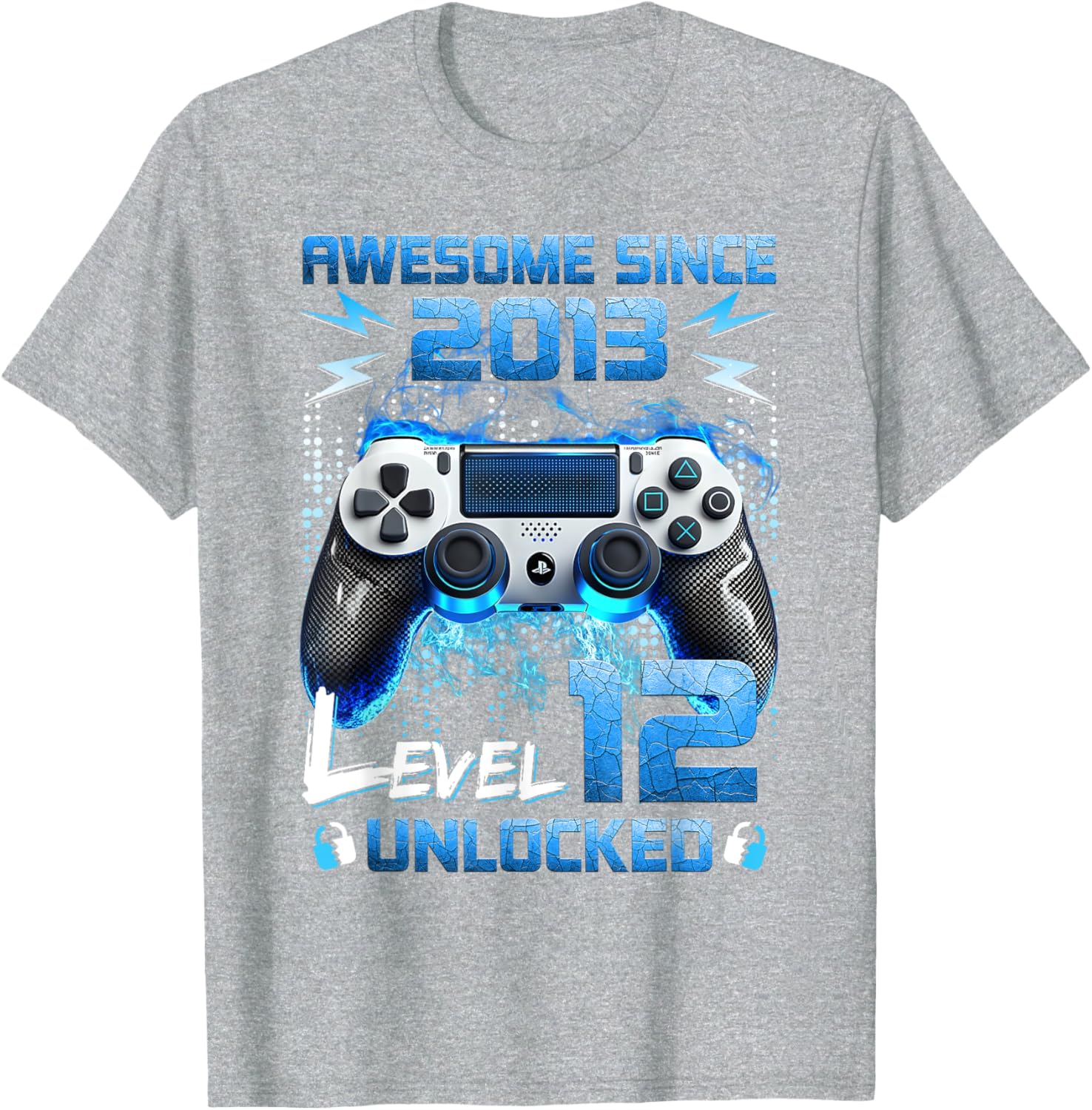 Level 12 Unlocked Video Gamer T-Shirt for 12 Year Old Birthday Fun - 17
