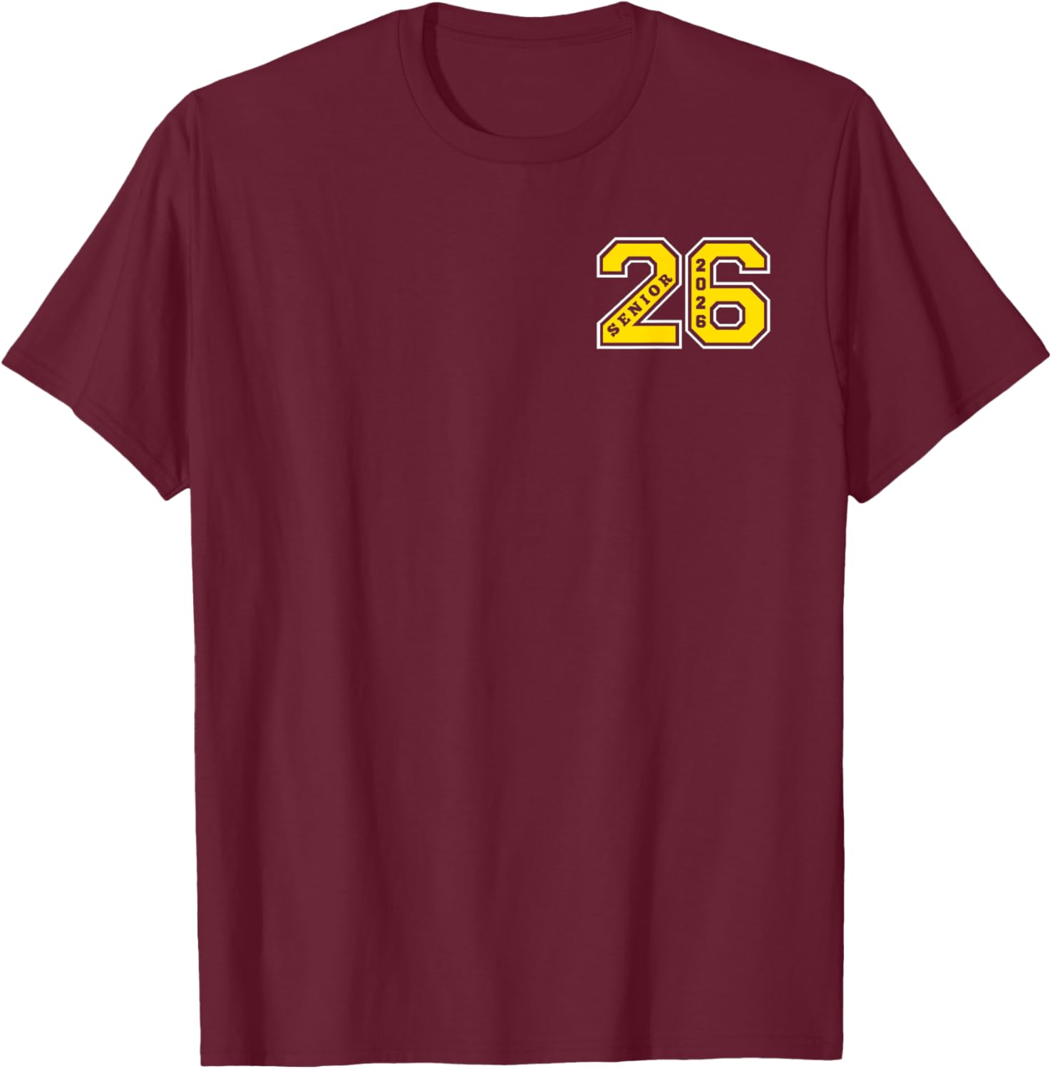 Gold Senior Class 26 T-Shirt Elite Wear for 2026 Graduation Celebration - 17