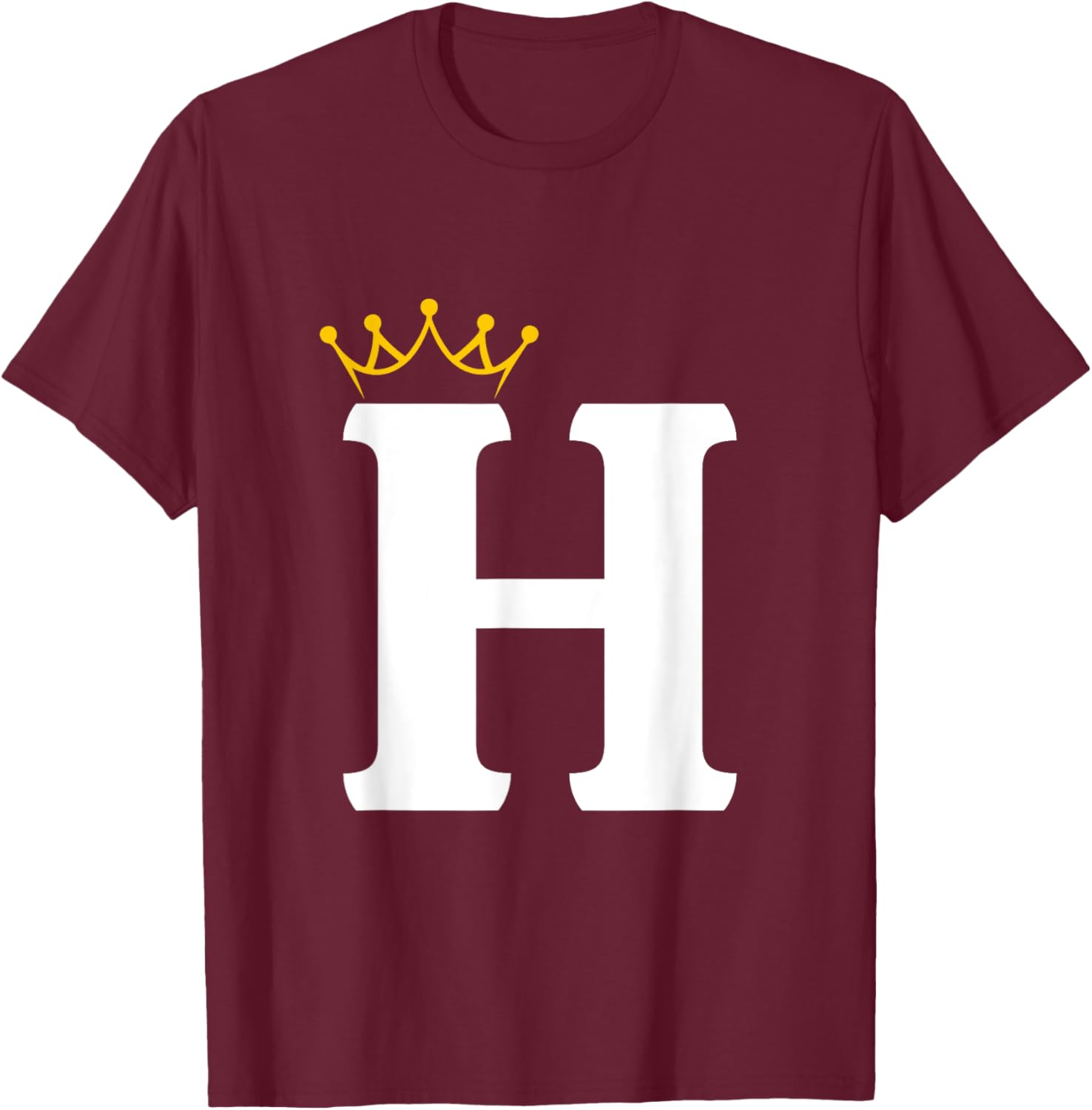 Crowned Letter H Monogram T-Shirt for Stylish Wear and Personal Touch - 12