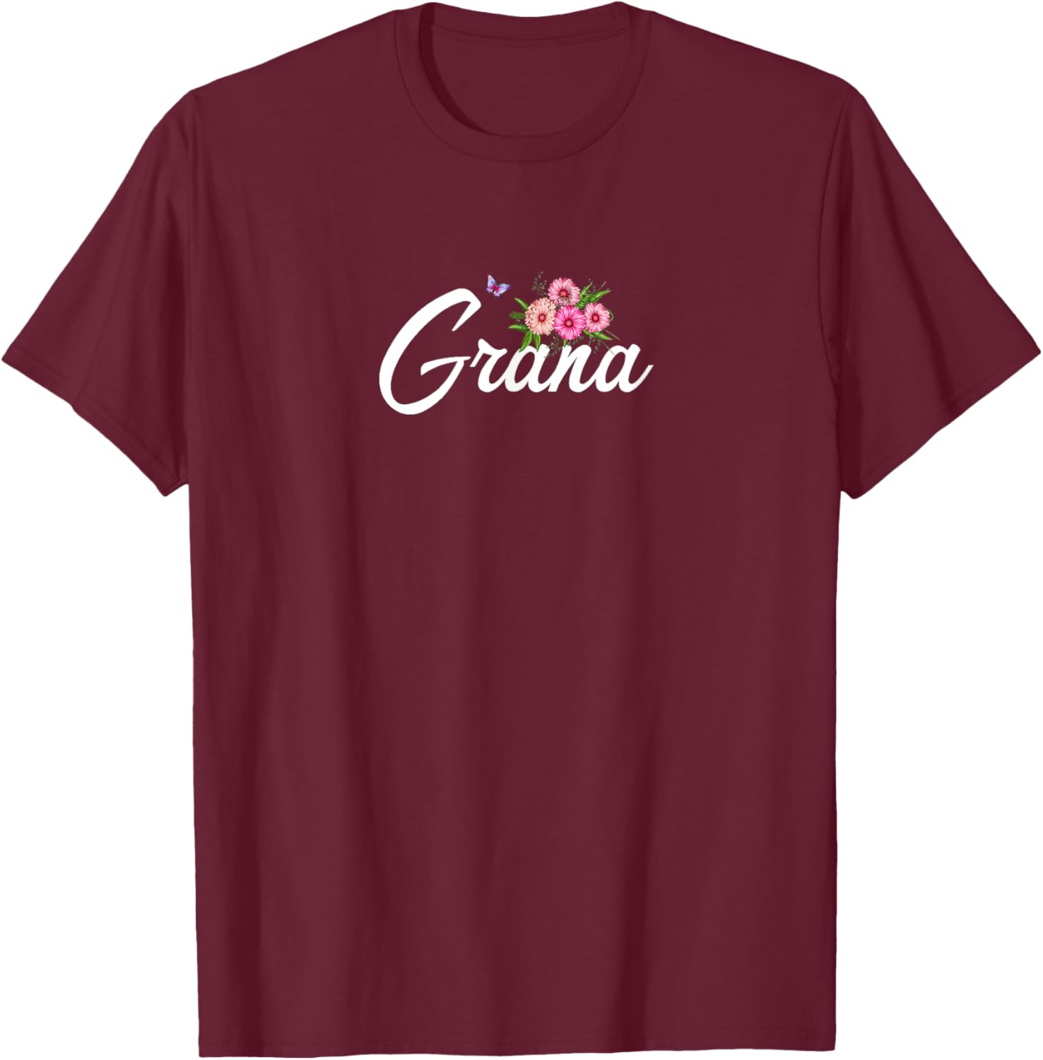 Grana T-Shirt with Flowers and Butterfly for Grandma and Mom Gift - 10
