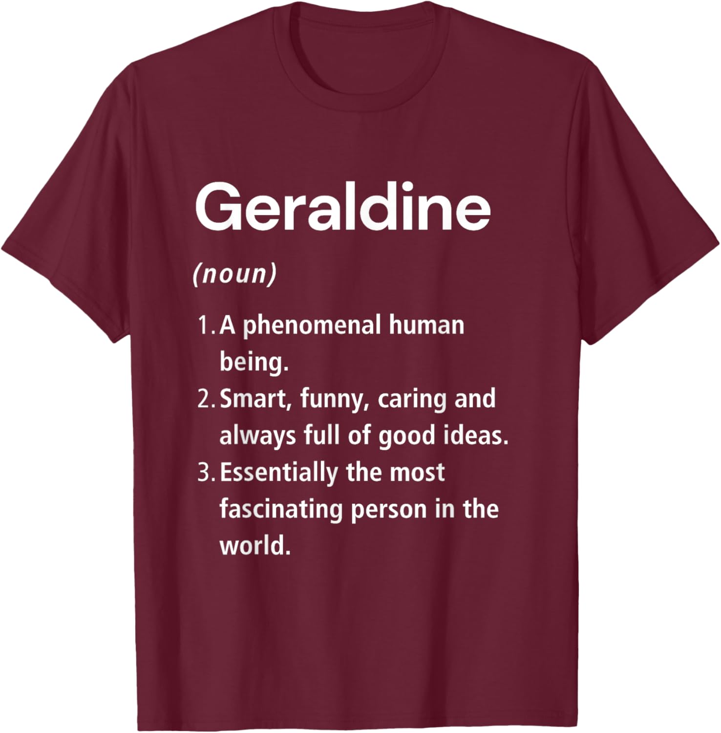 Funny Geraldine Name Definition T-Shirt - Unique Gift for Everyone - 2