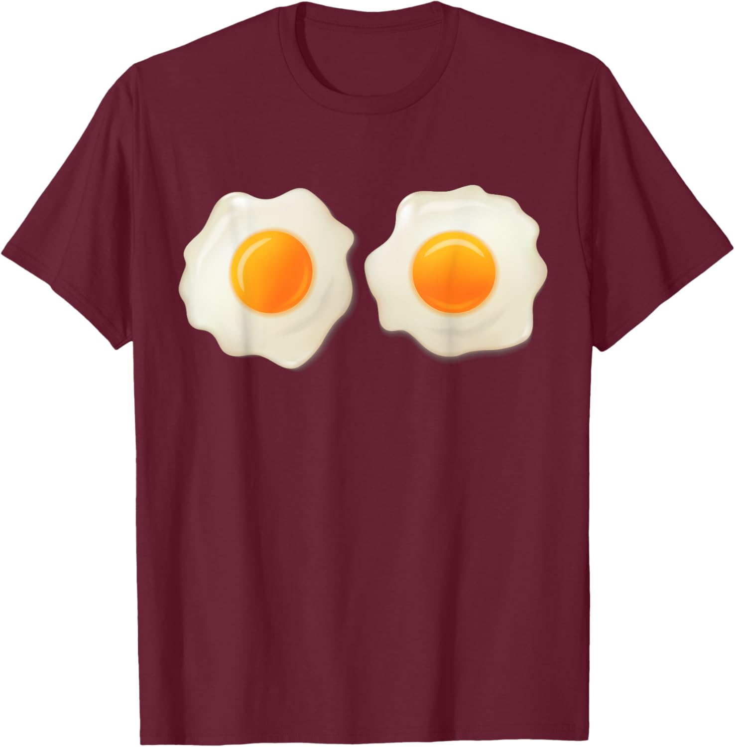 Double Fried Eggs Sunny Side Up T-Shirt for Food Lovers and Fun Apparel - 3