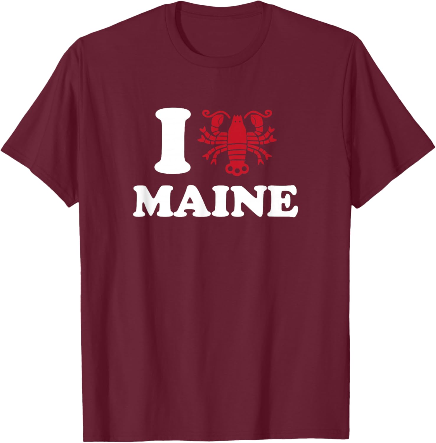 I Love Maine Lobster Heart T-Shirt for Lobster Lovers and Maine Fans - 3
