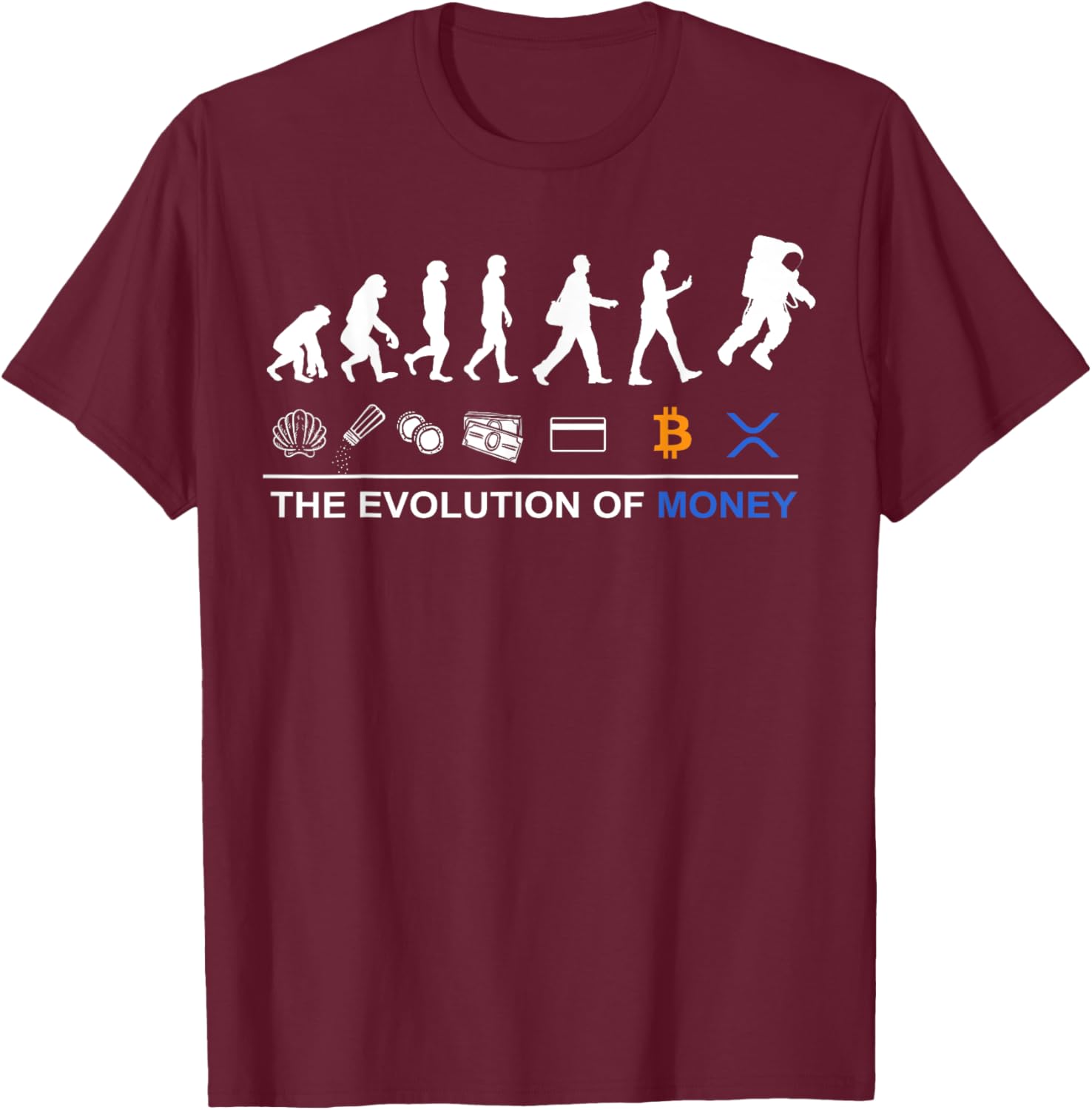 Sophisticated XRP T-Shirt - Celebrate Bitcoin's Evolution to the Moon - 19