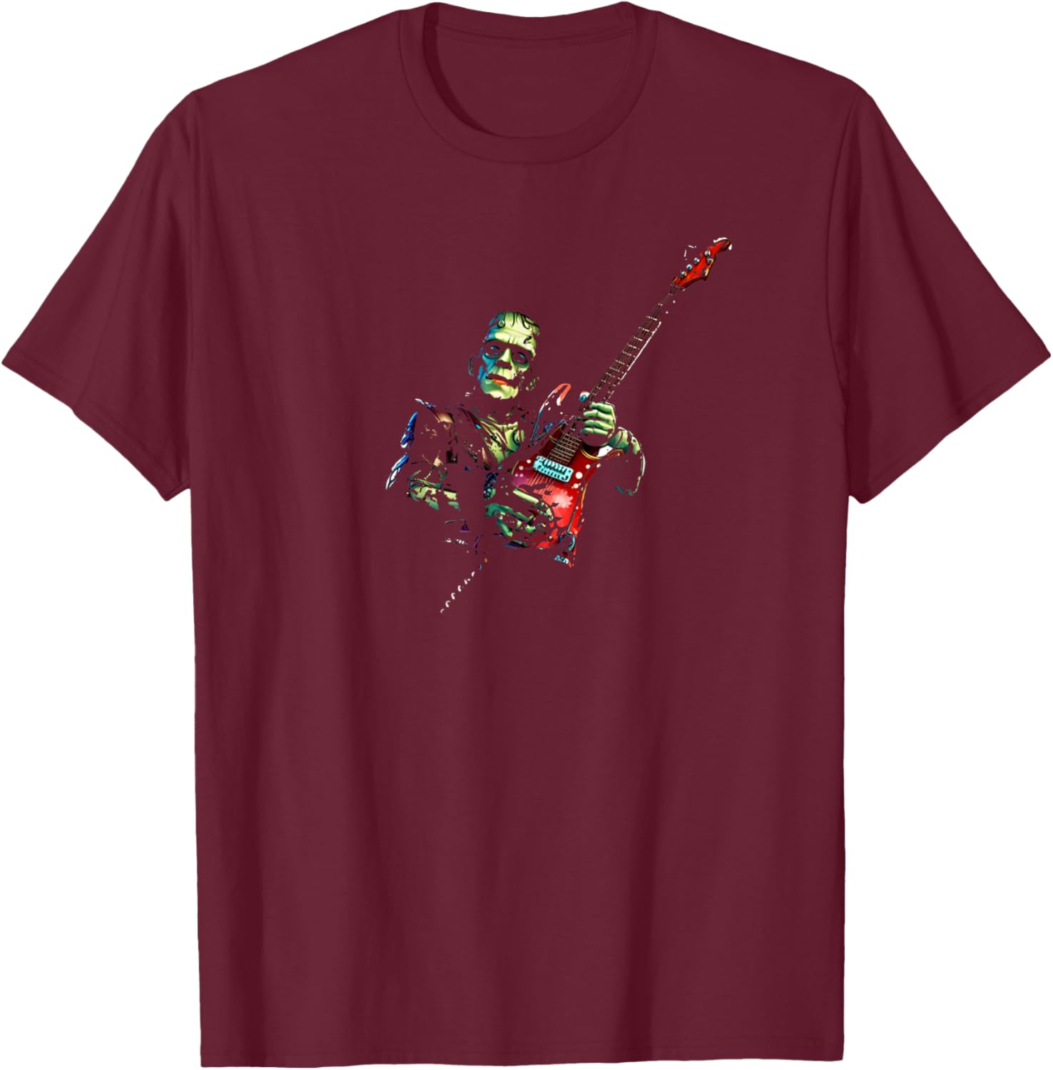 Frankenstein Guitar Player Monster Riffs T-Shirt for Music Lovers - 4