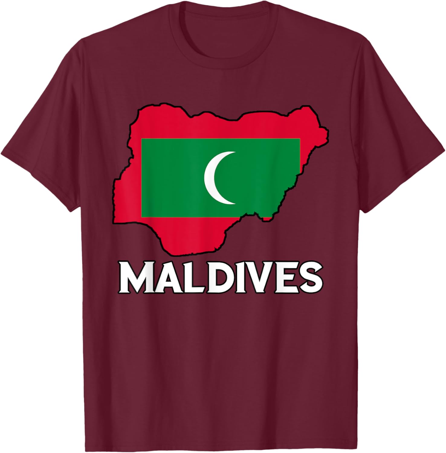 Maldivian Pride Flag Map T-Shirt for Comfort and Style in Clothing - 22