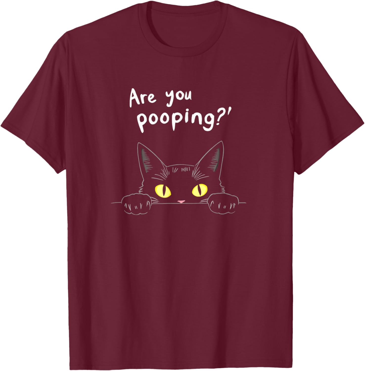 Funny Cat Pooping Humor T-Shirt for Cat Lovers - Cute Kitty Graphic Tee - 7