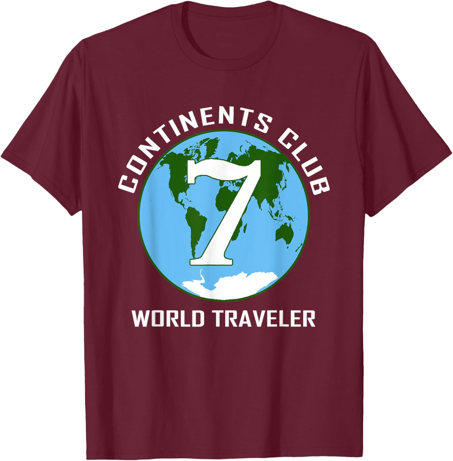 7 Continents World Traveler Club Double-Sided T-Shirt for Adventurers - 20