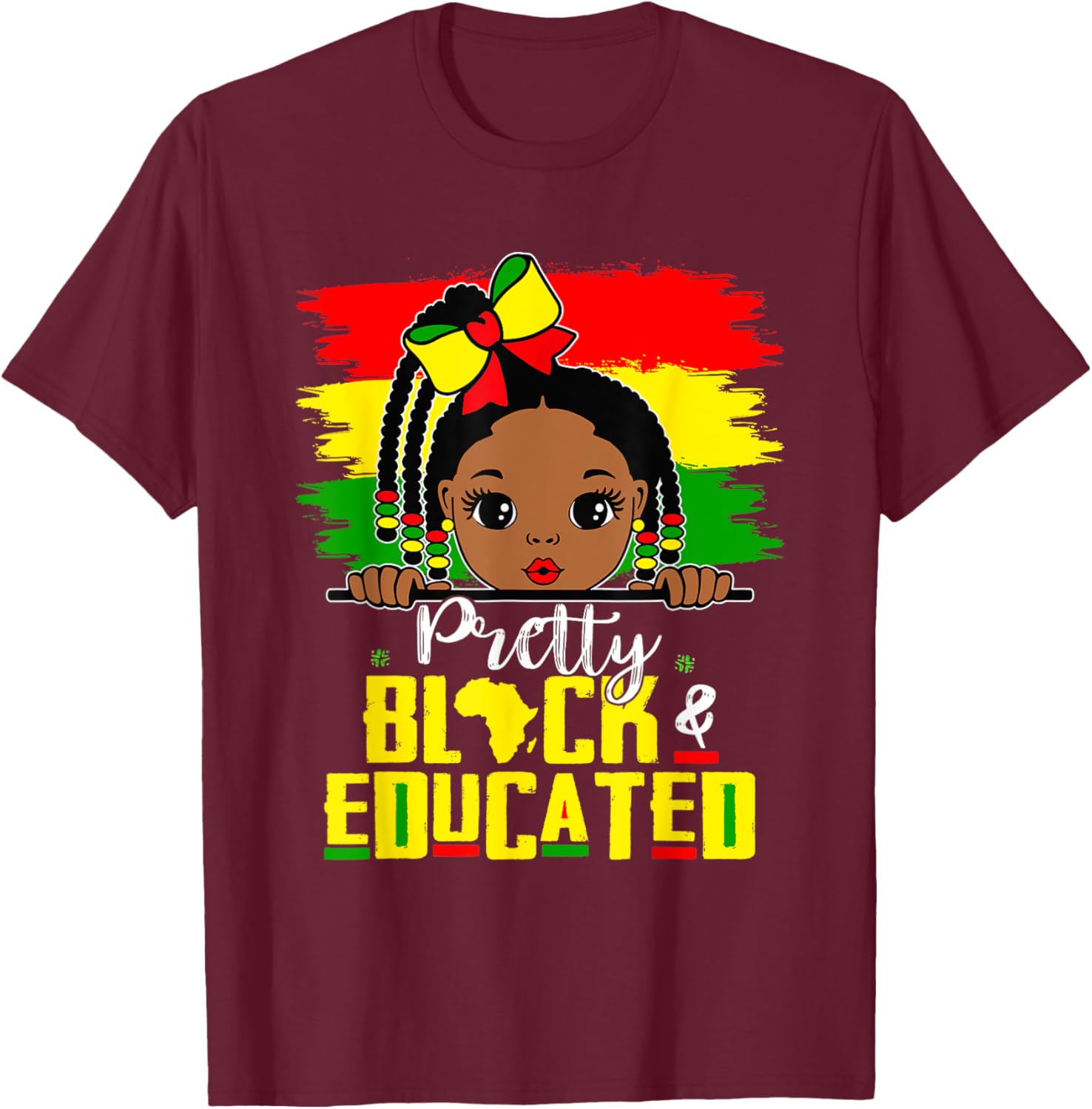 Pretty Black Educated Girls African History T-Shirt for Kids - 5