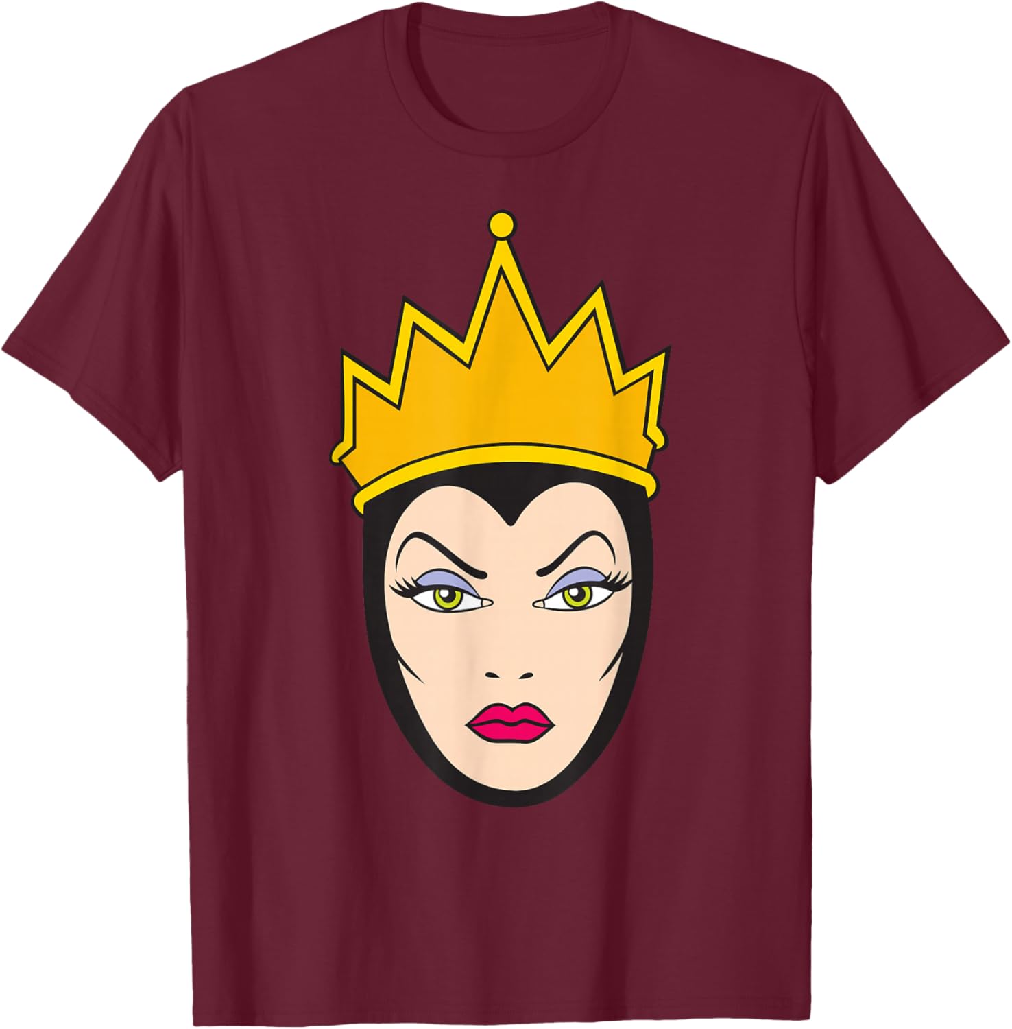 Disney Villains Evil Queen Big Face T-Shirt for Snow White Fans - 25