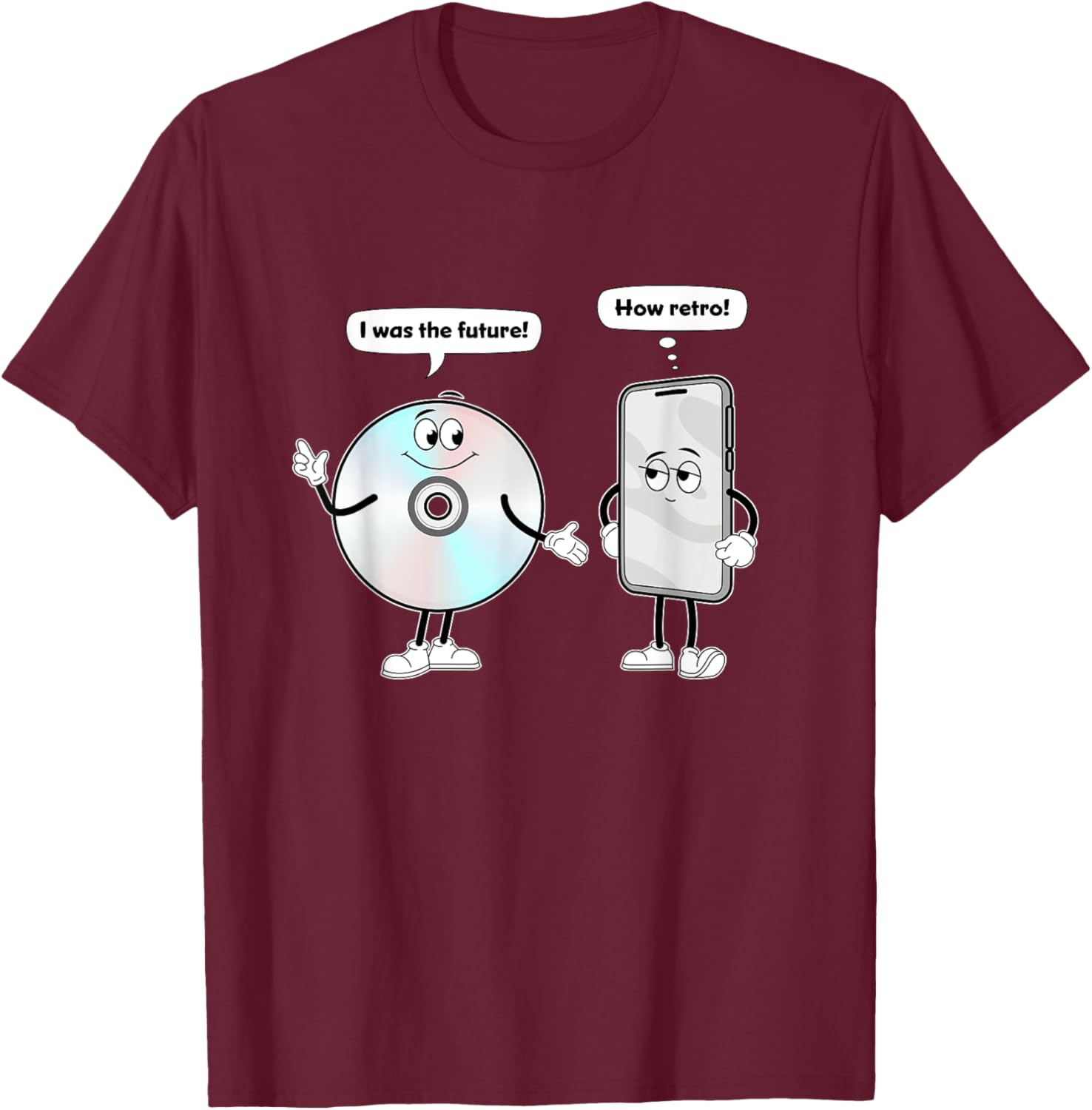 CD vs Smartphone Technology Past vs Future T-Shirt for Music Lovers - 13