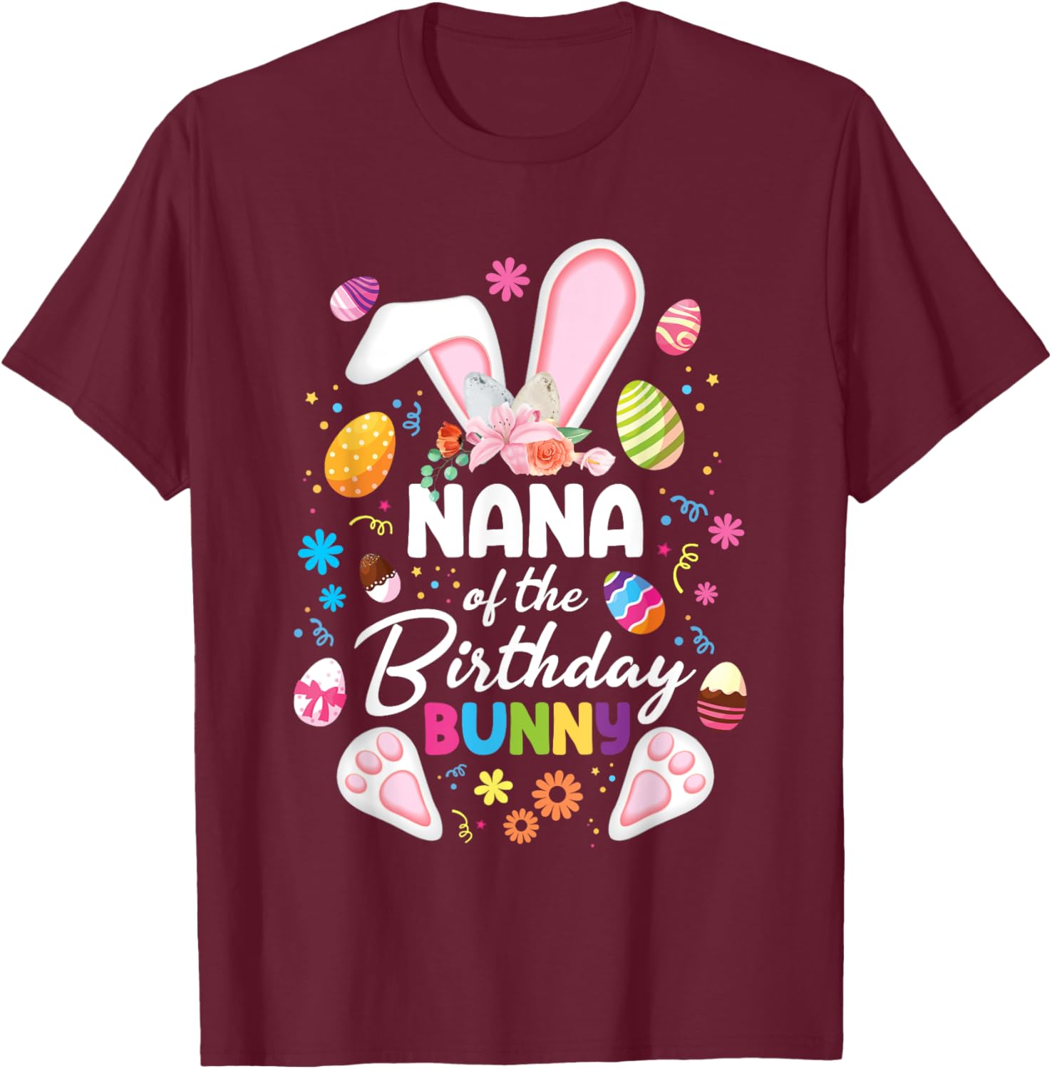Nana Of The Birthday Bunny Easter Family Matching T-Shirt for Fun Celebrations - 6