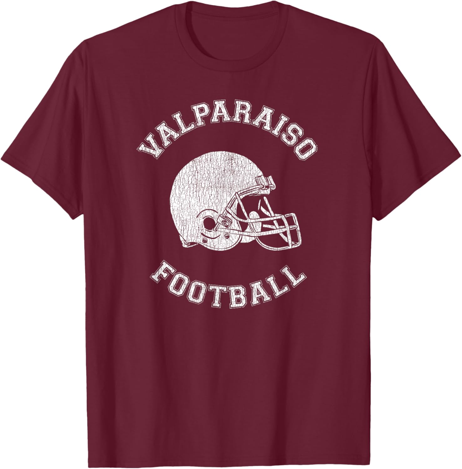 Valparaiso Retro 1980s Distressed Football T-Shirt for Vintage Style Lovers - 12