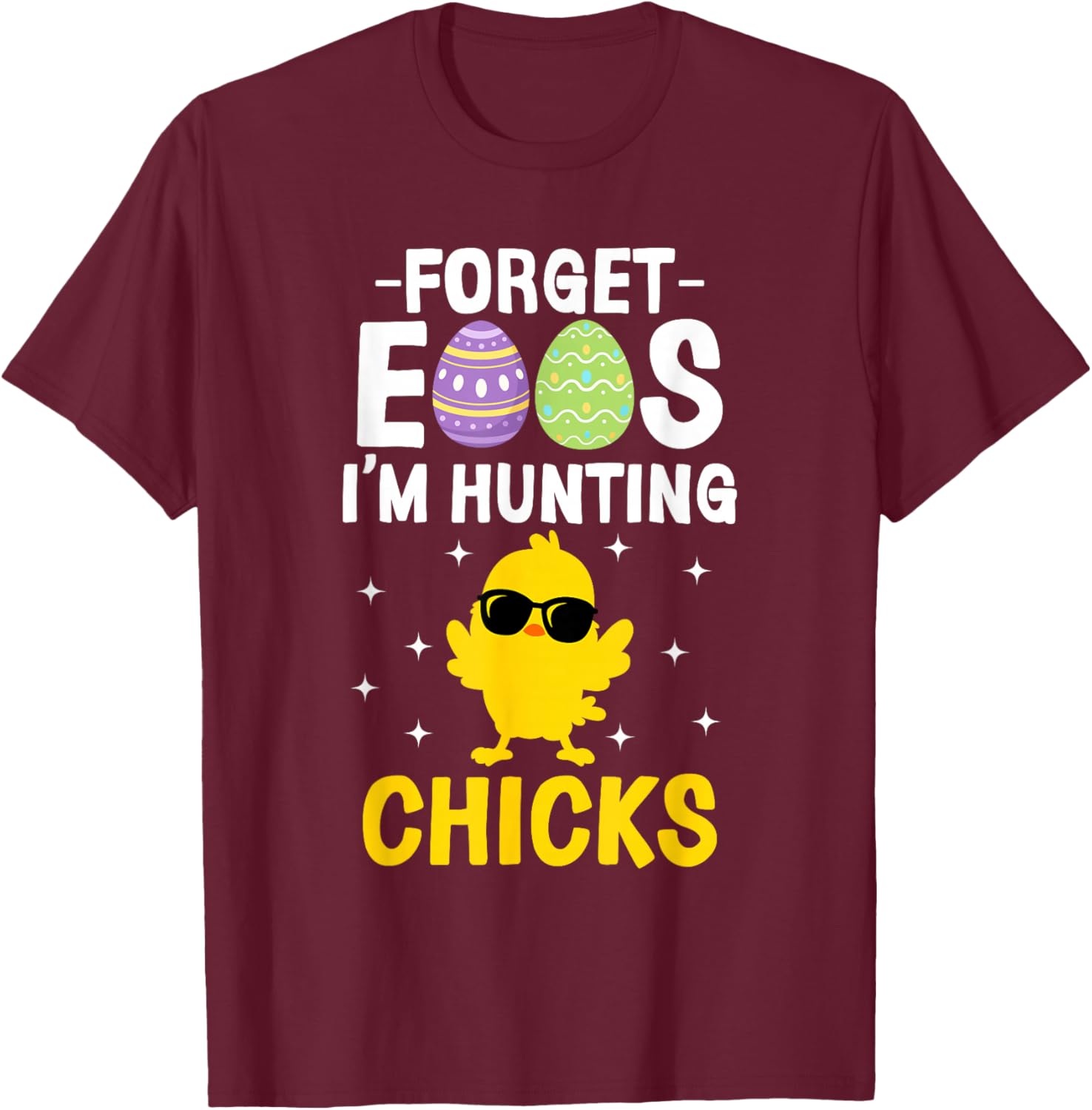 Funny Easter T-Shirt for Boys - Forget Eggs I'm Hunting Chicks Apparel - 4