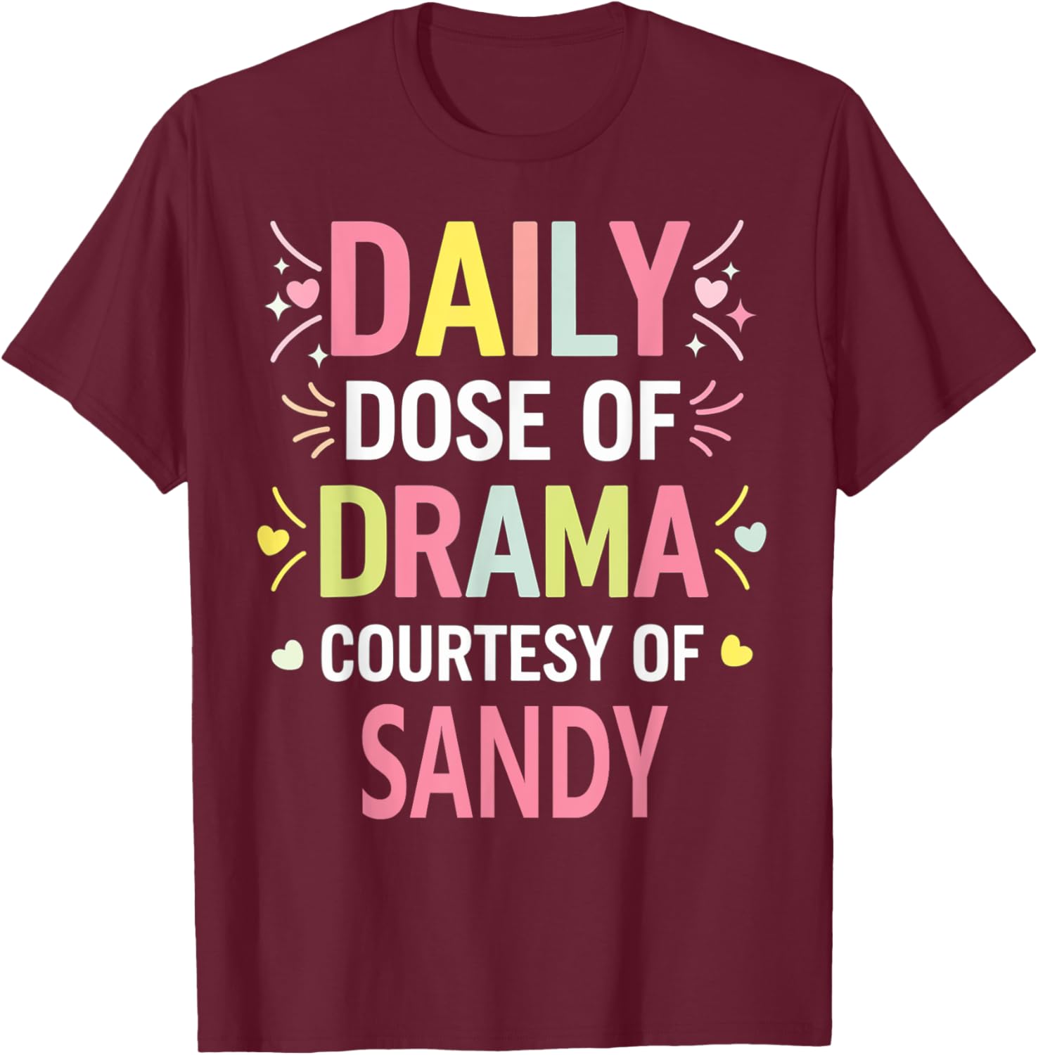 Funny Cute Personalized SANDY Name T-Shirt for Unique Style - 9