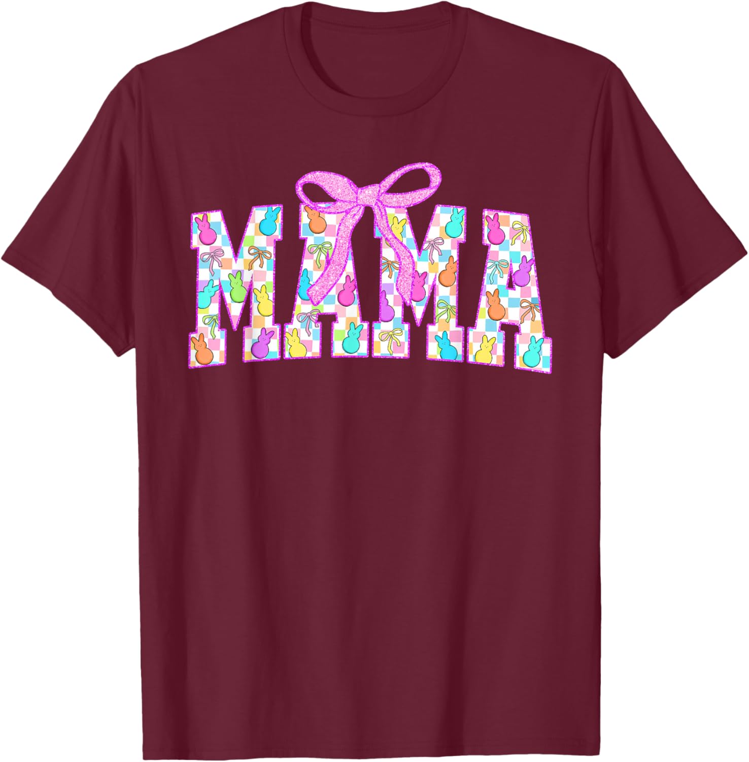 Mama Coquette Happy Easter Bunny T-Shirt for Spring Egg Hunts - 20