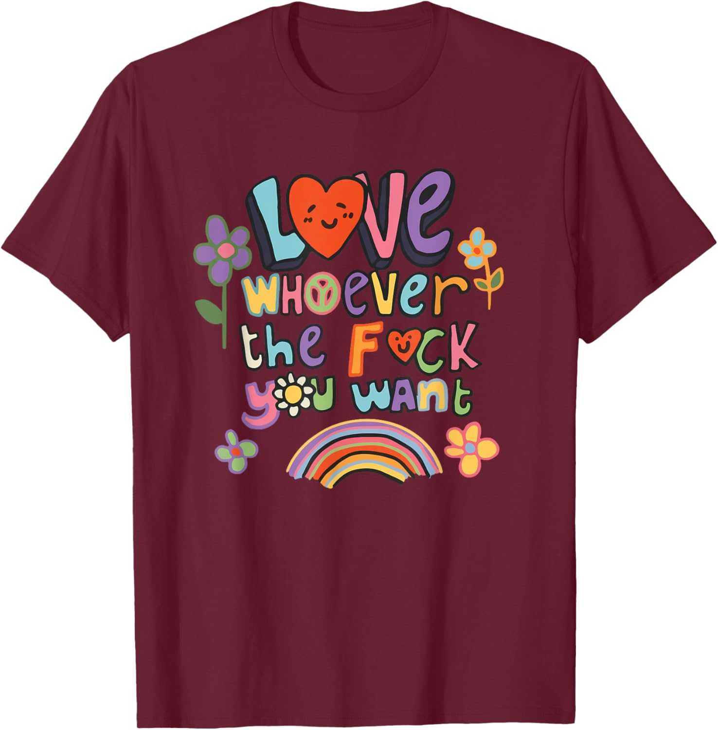 Love Whoever You Want LGBTQ Rainbow Pride Month T-Shirt for All - 16