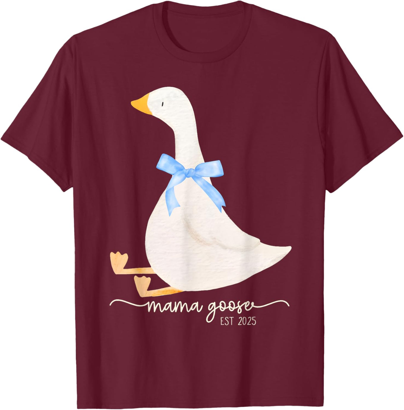Silly Goose Mom T-Shirt for Mother’s Day - Mama Goose Est 2025 - 1