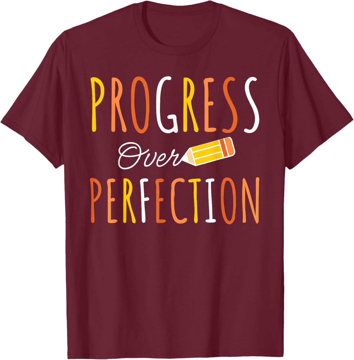Progress Over Perfection Teacher Back-to-School T-Shirt for Educators - 3