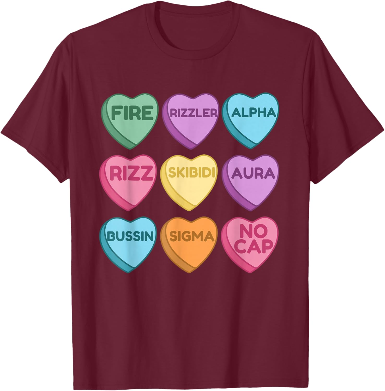 Skibidi Valentine's Day Funny Rizz T-Shirt for Trendy Love Birds - 9