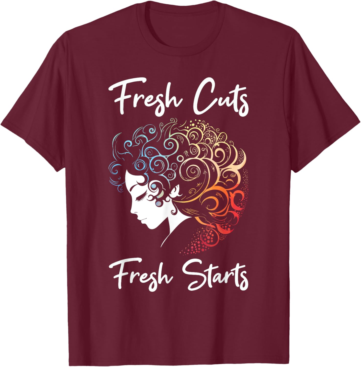 Stylish Hair Stylist Fresh Cuts T-Shirt for Barbers and Salon Professionals - 9