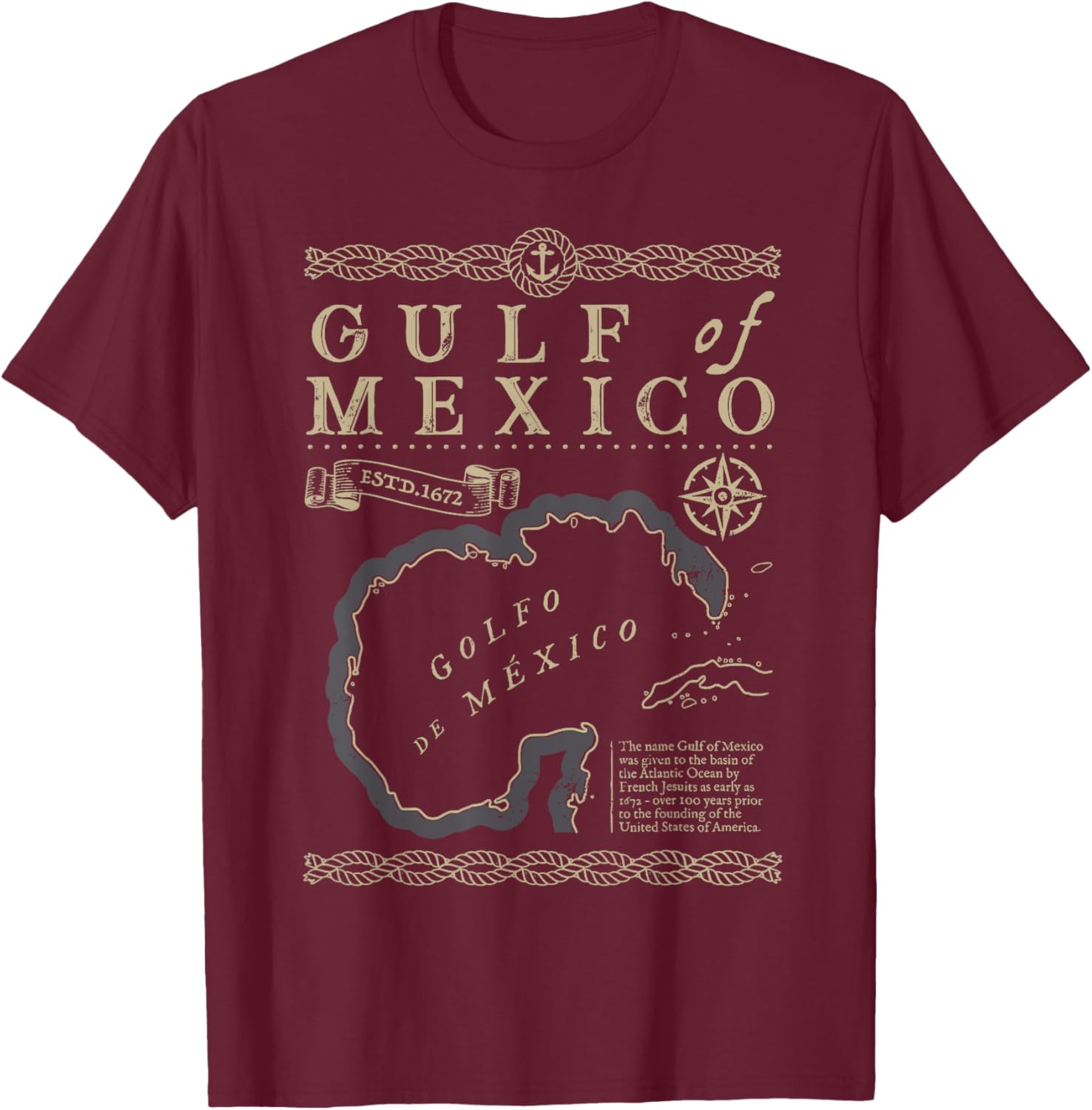 Vintage Gulf of Mexico T-Shirt Since 1672 for Beach Lovers - 21