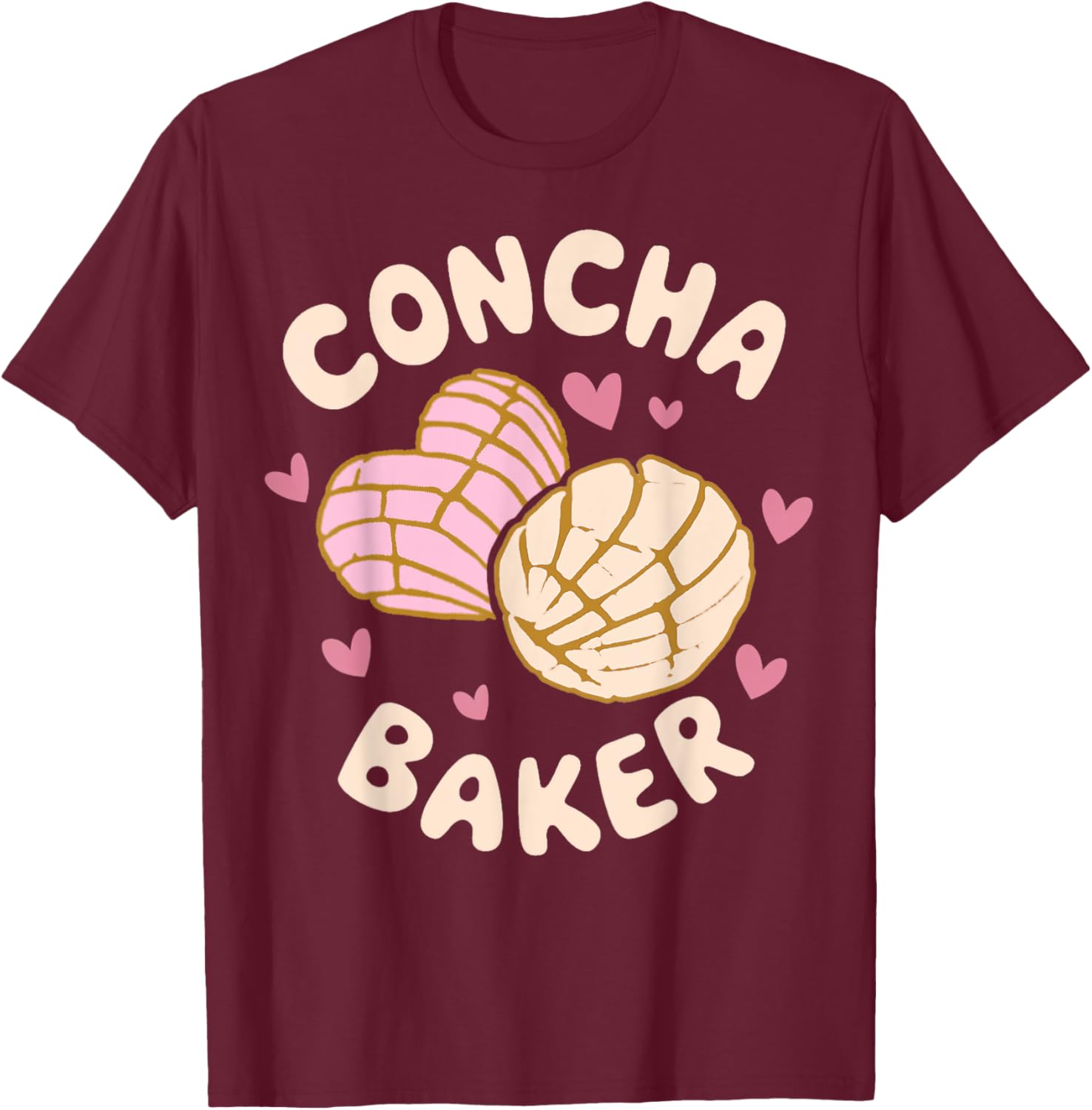 Latina Concha Baker T-Shirt for Lovers of Mexican Baked Pastries - 13
