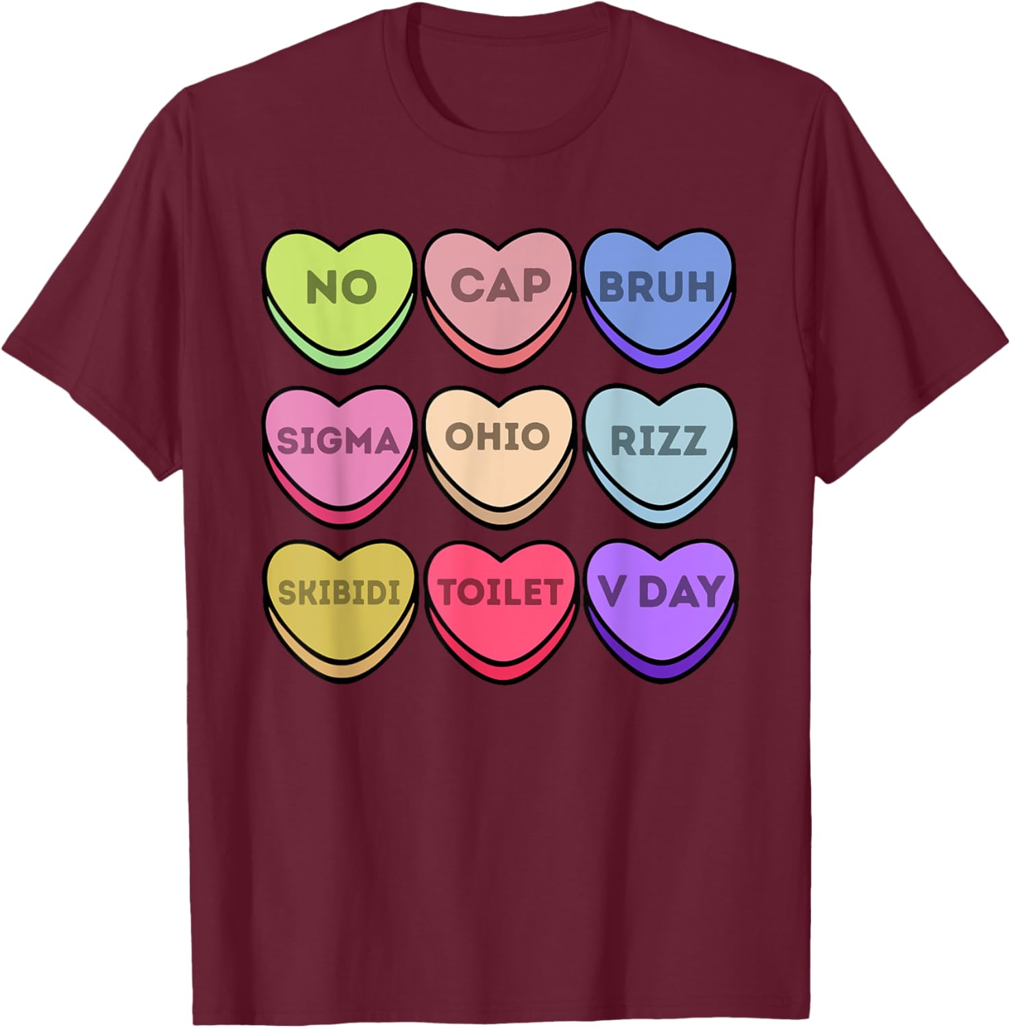 Rizz Valentines Candy Heart T-Shirt for Boys Fun Sigma Style No Cap - 6