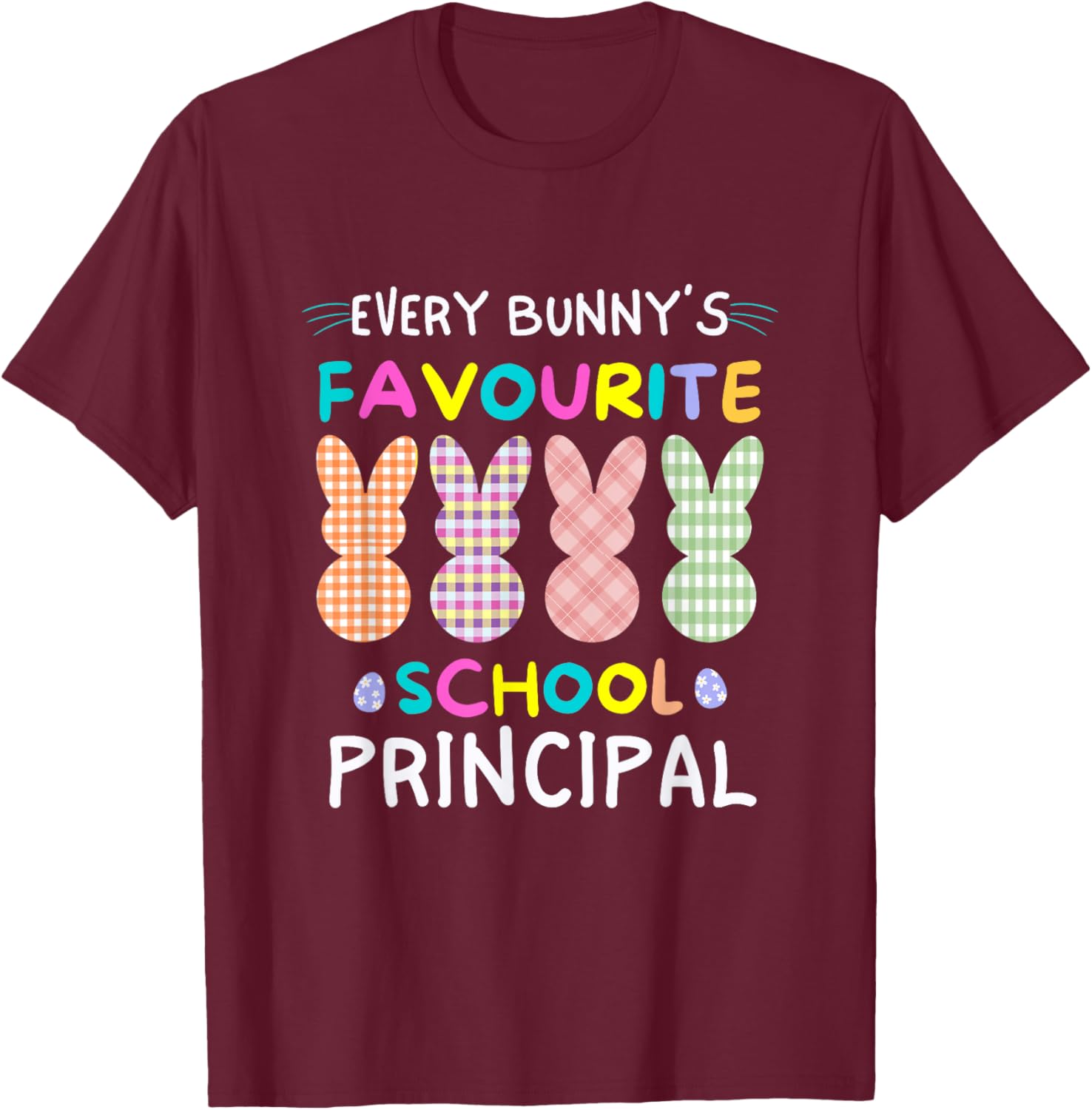 Every Bunny's Favorite Principal Easter Egg Hunt T-Shirt for Fun Celebrations - 13