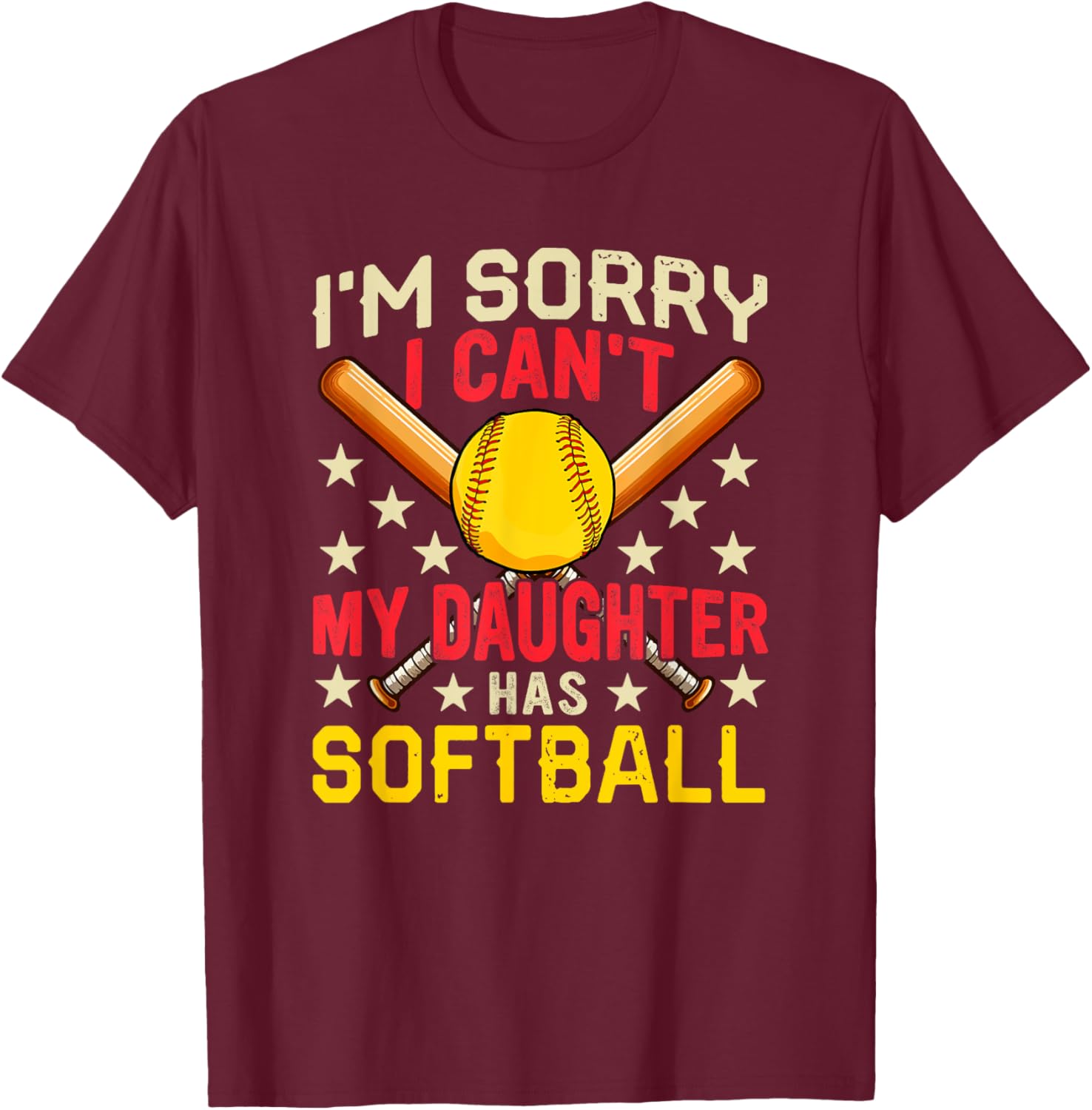 Funny Softball Player Costume Family T-Shirt for Daughters and Fans - 21