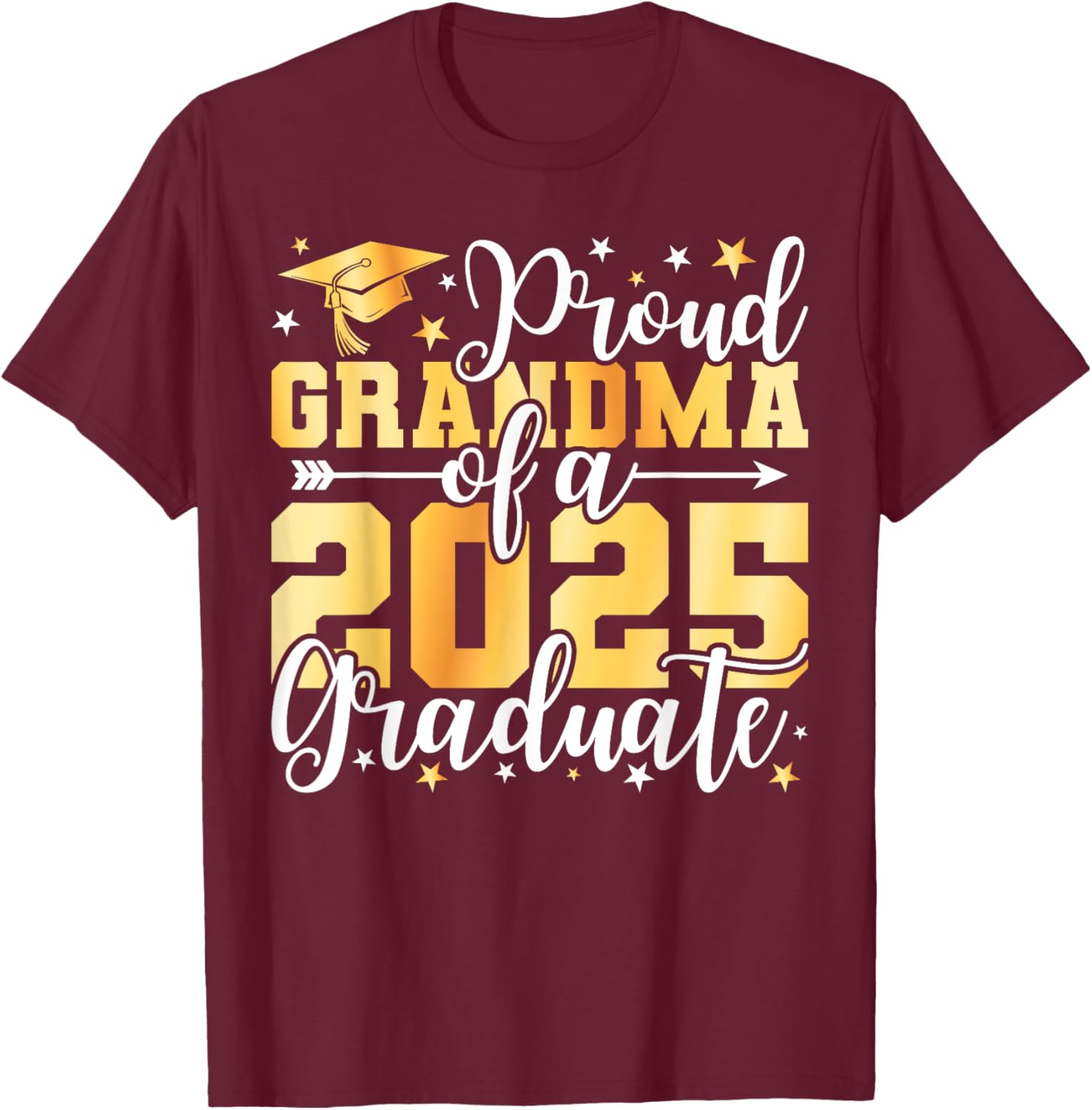 Proud Grandma of 2025 Graduate T-Shirt for Graduation Celebrations - 14