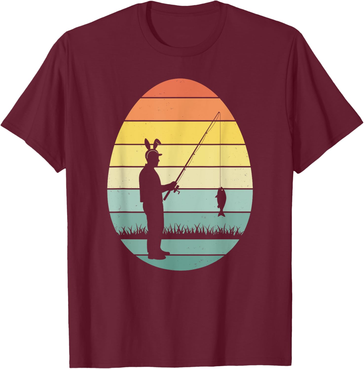 Retro Fishing Easter Egg T-Shirt for Men and Women - Perfect for Easter Fun - 16