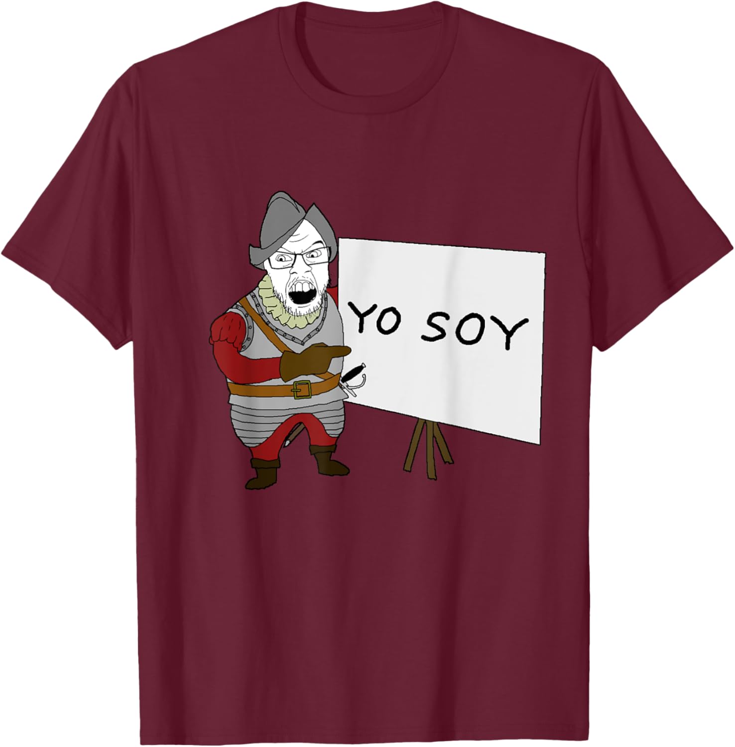 Soyjak Conquistador Wojak Soyboy T-Shirt for Spanish Teachers - 13