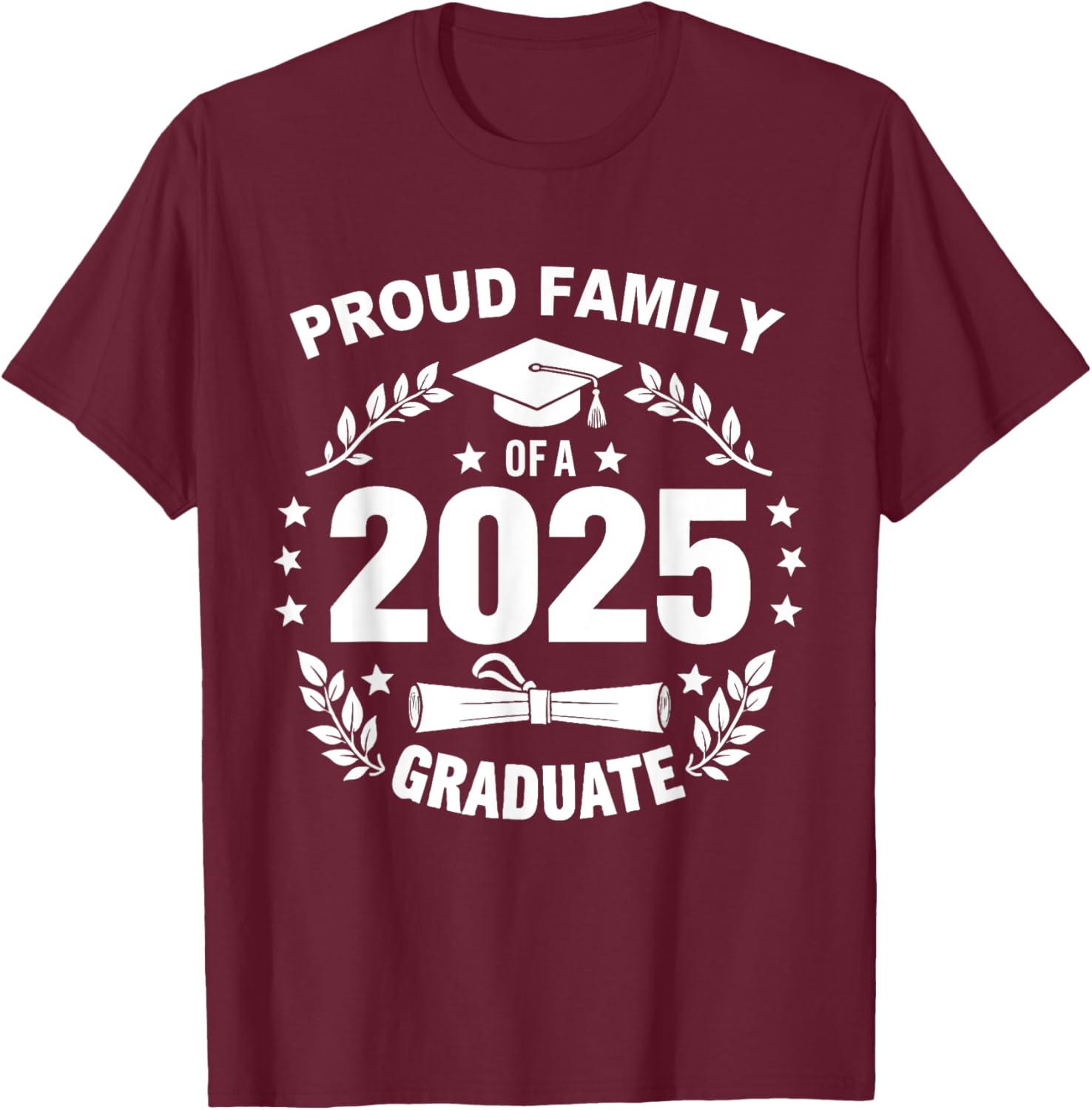 Proud Family Class of 2025 Graduate T-Shirt for Seniors and Families - 1