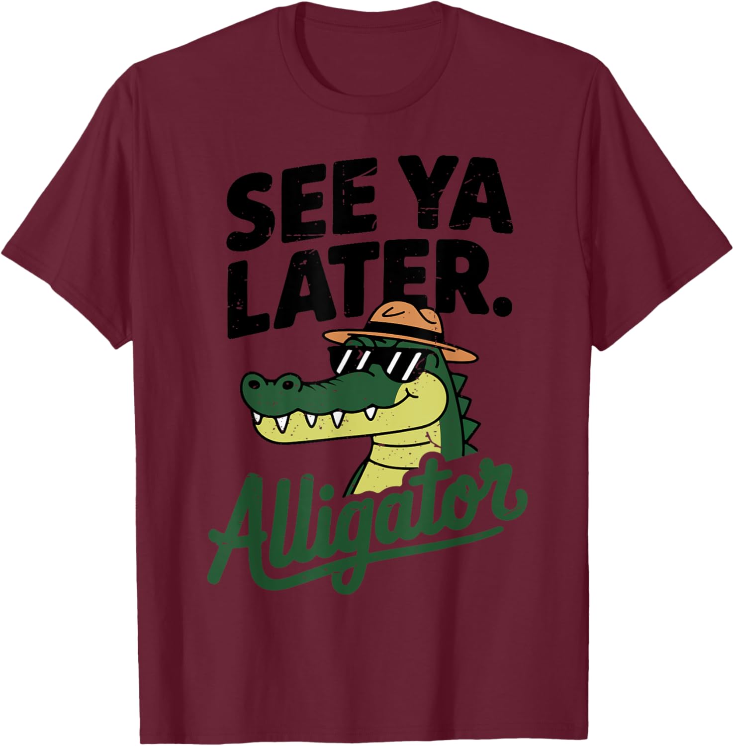 Funny Crocodile See Ya Later Alligator T-Shirt for Toddler Boys - 8