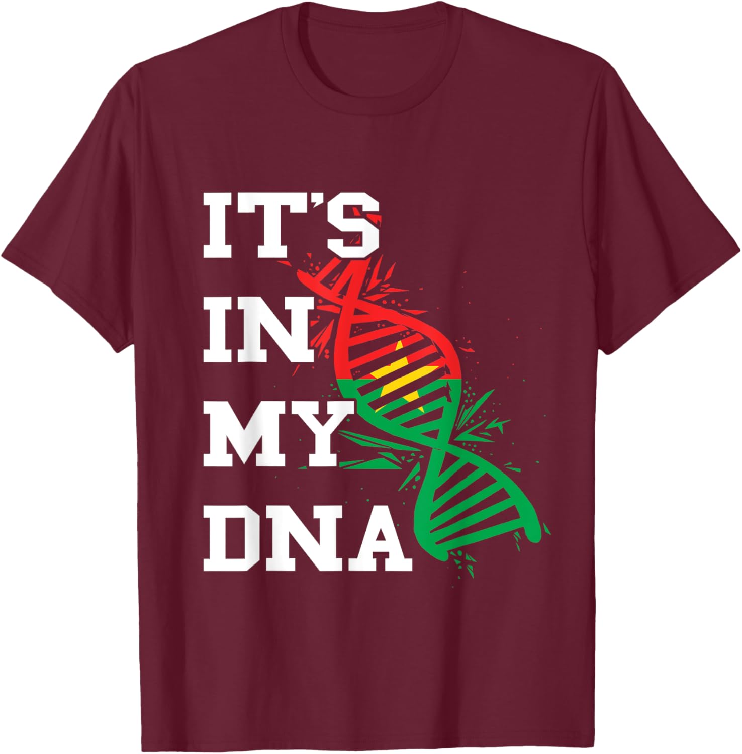 Burkina Faso Flag Its In My DNA Burkina Fasoan Roots T-Shirt - 1