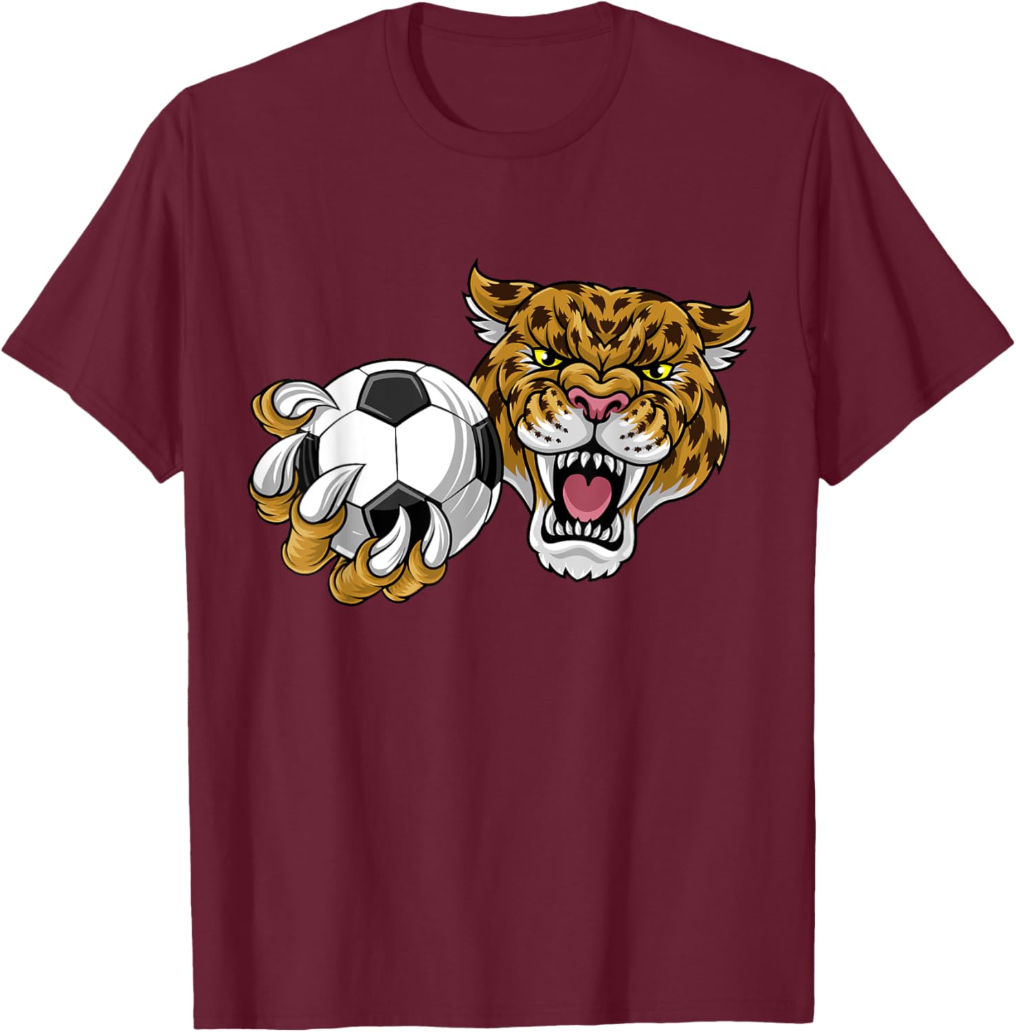 Jaguar Leopard Cheetah Soccer Ball Cartoon Character T-Shirt for Kids - 17