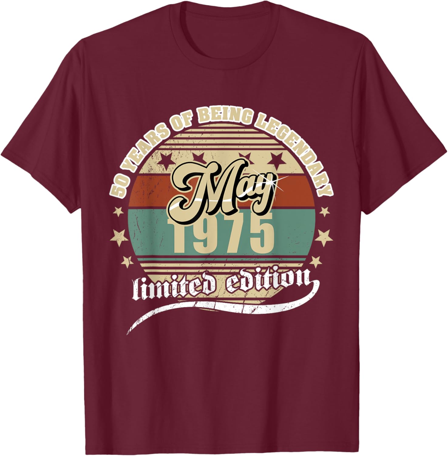 Vintage 50th Birthday May 1975 T-Shirt for Legendary Celebration - 6