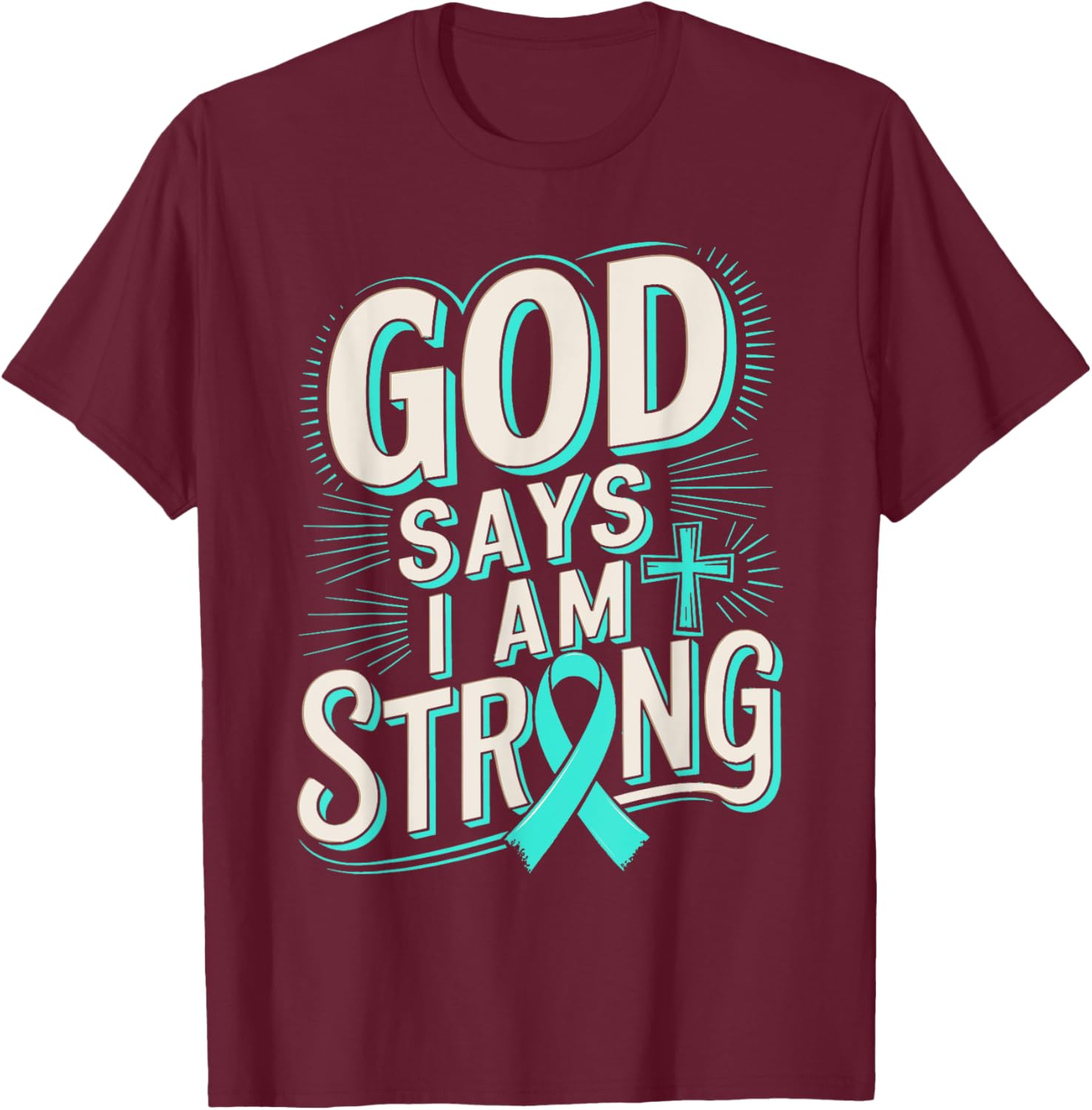 God Says I'm Strong Survivor Dysautonomia Awareness T-Shirt for Supporters - 1