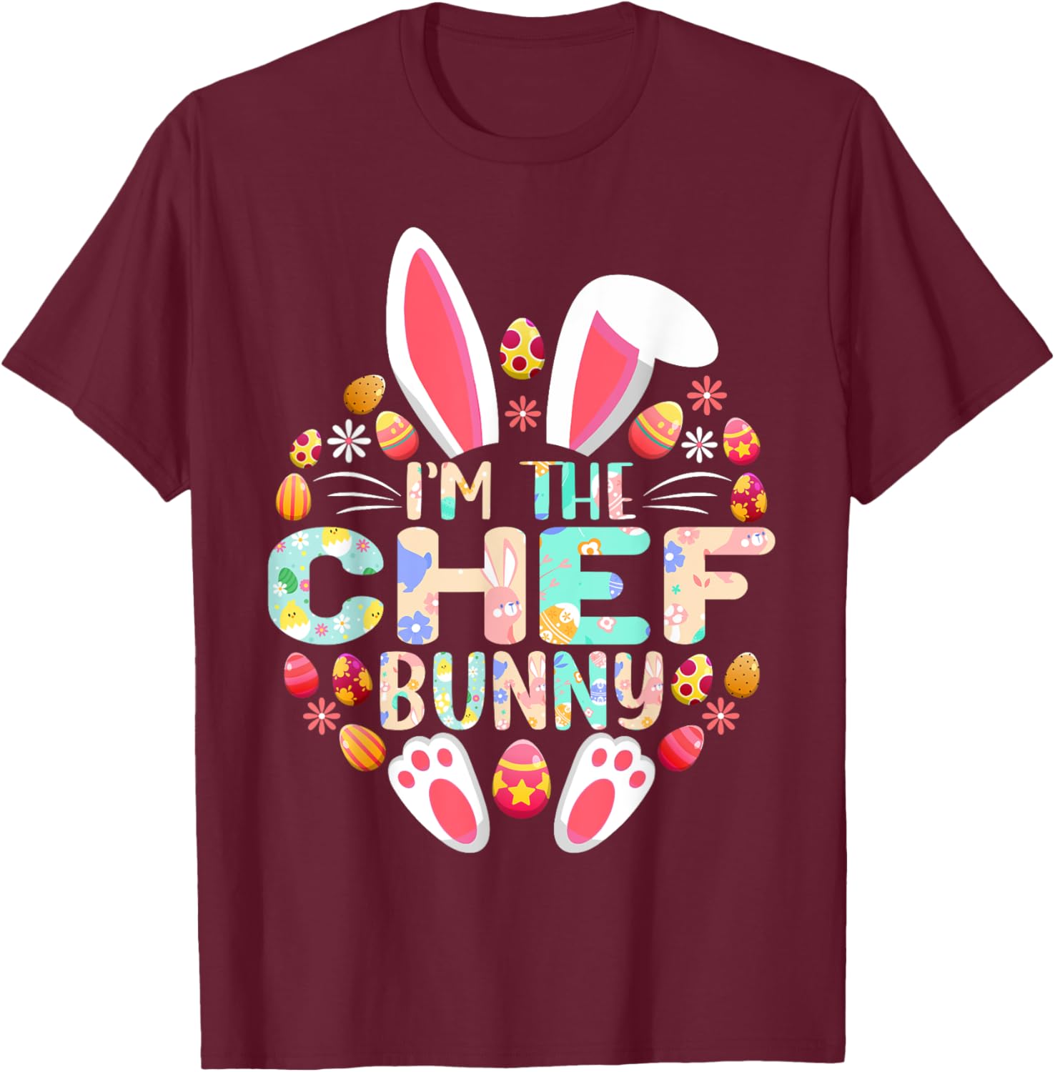 Funny Easter Family Matching T-Shirt I'm The Chef Bunny Design - 8