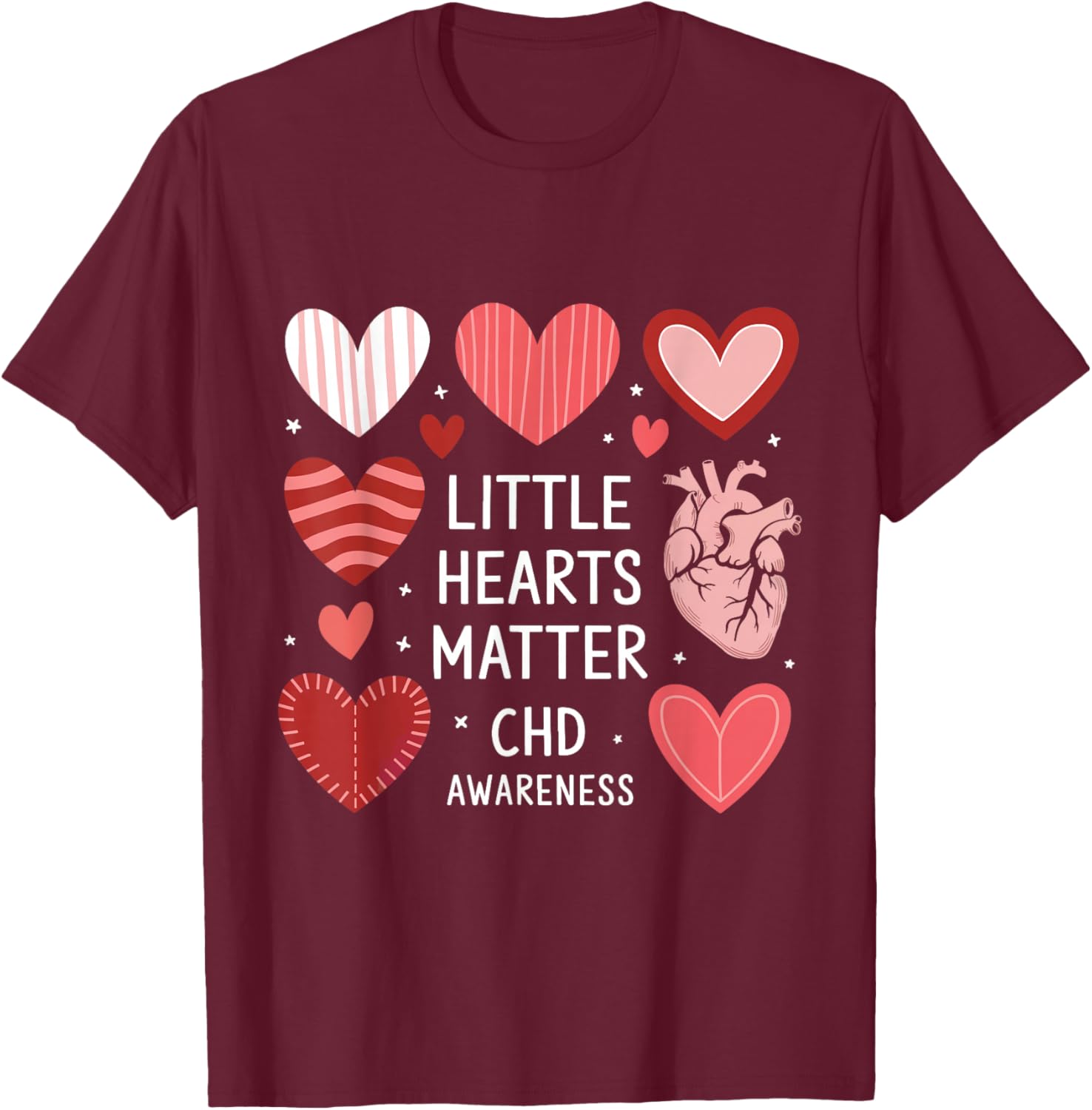 Heart Anatomy Valentine T-Shirt for CHD Awareness - Love with Purpose - 14