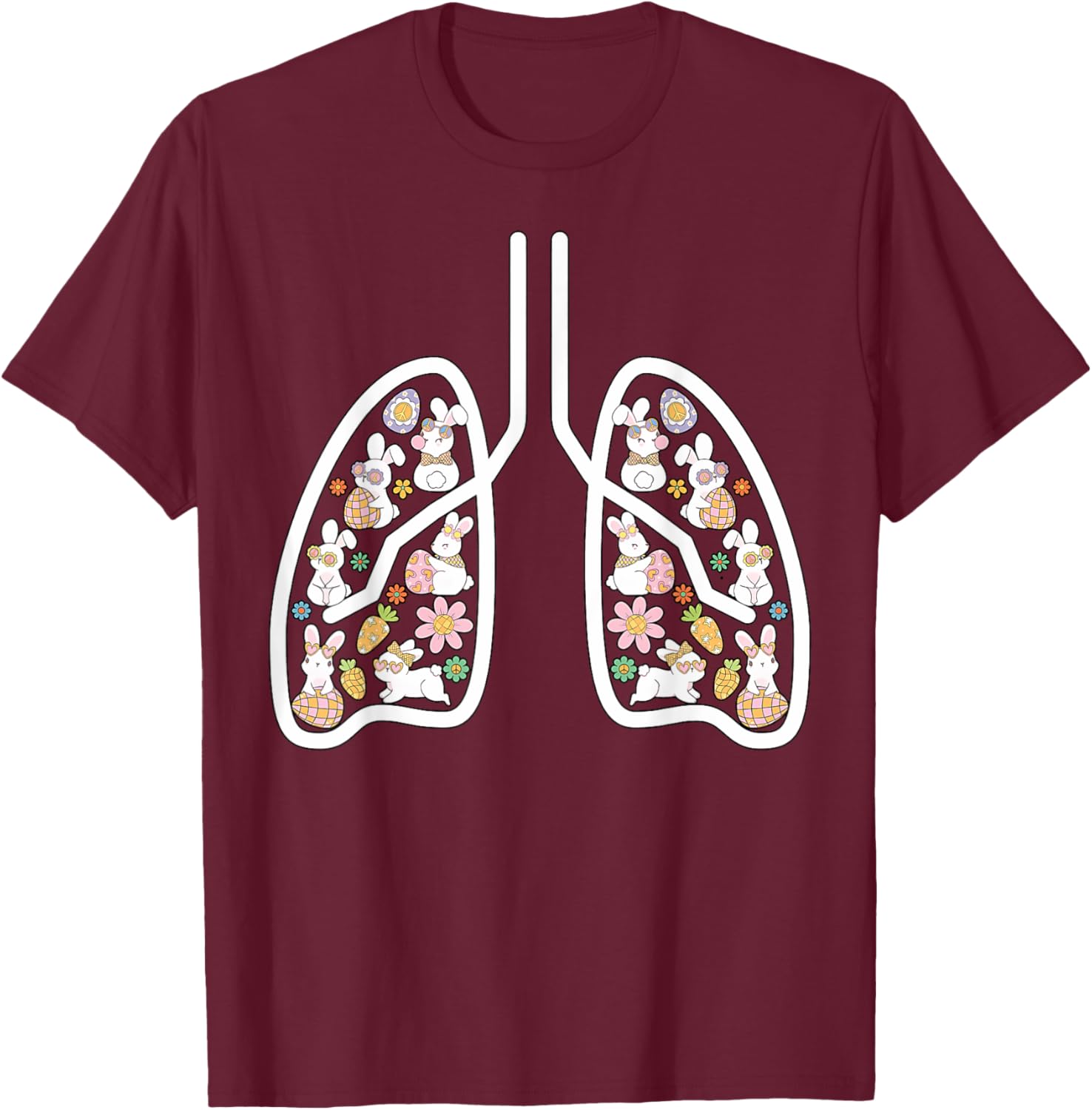 Respiratory Therapist Easter Lungs Nurse T-Shirt for Pulmonologists - 15
