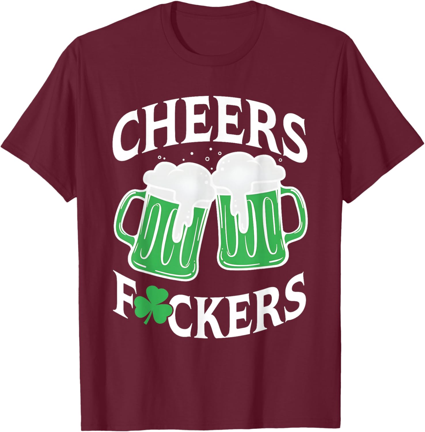 Funny St Patricks Day T-Shirt Cheers Shamrock Design for Party Fun - 2
