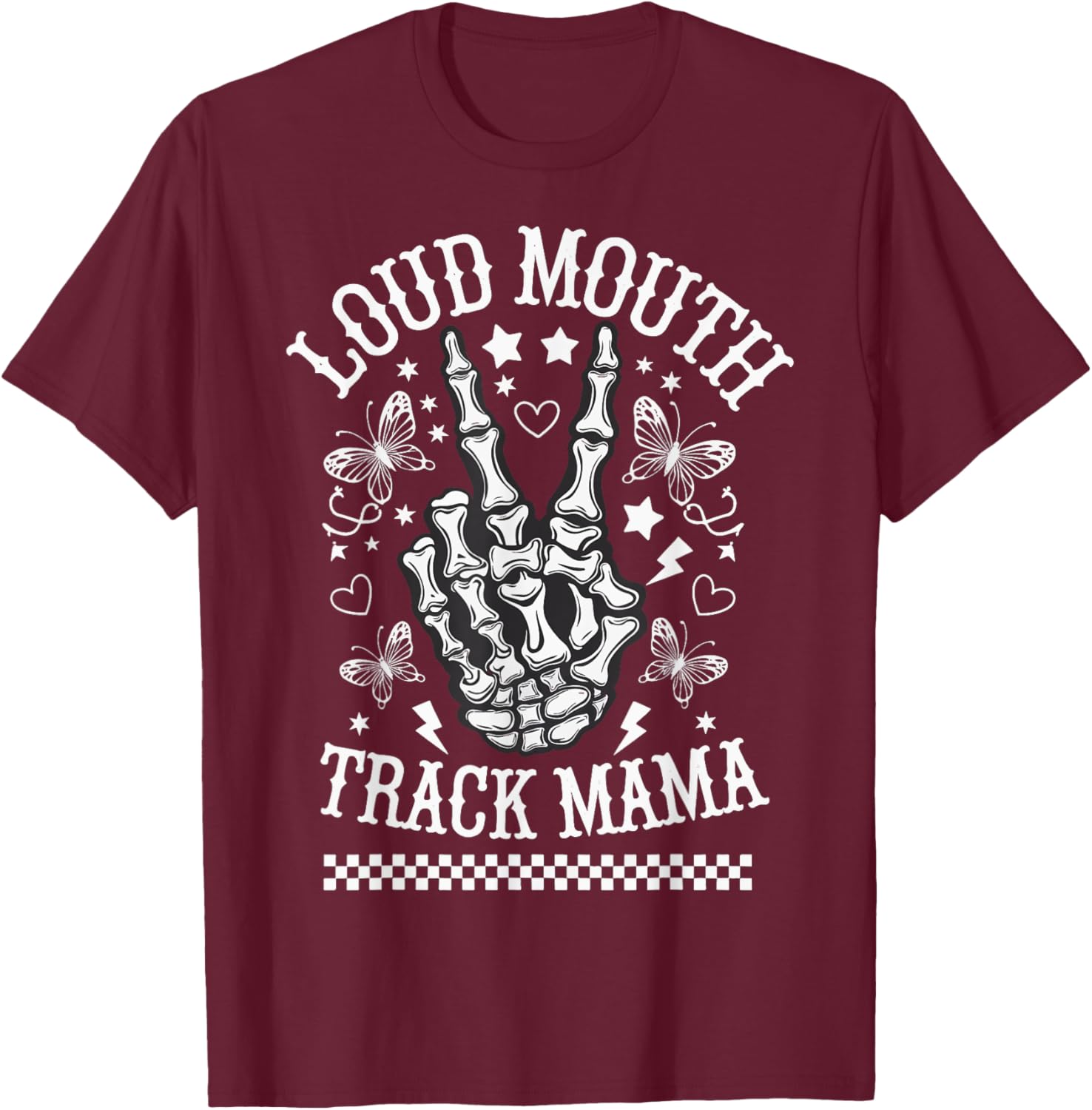Fun Loud Mouth Track Mama T-Shirt for Stylish Moms on the Go - 9