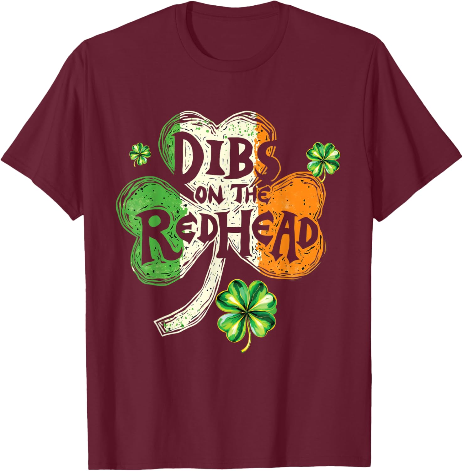 Dibs on the Redhead St Patrick's Day Shamrock T-Shirt for Women - 23